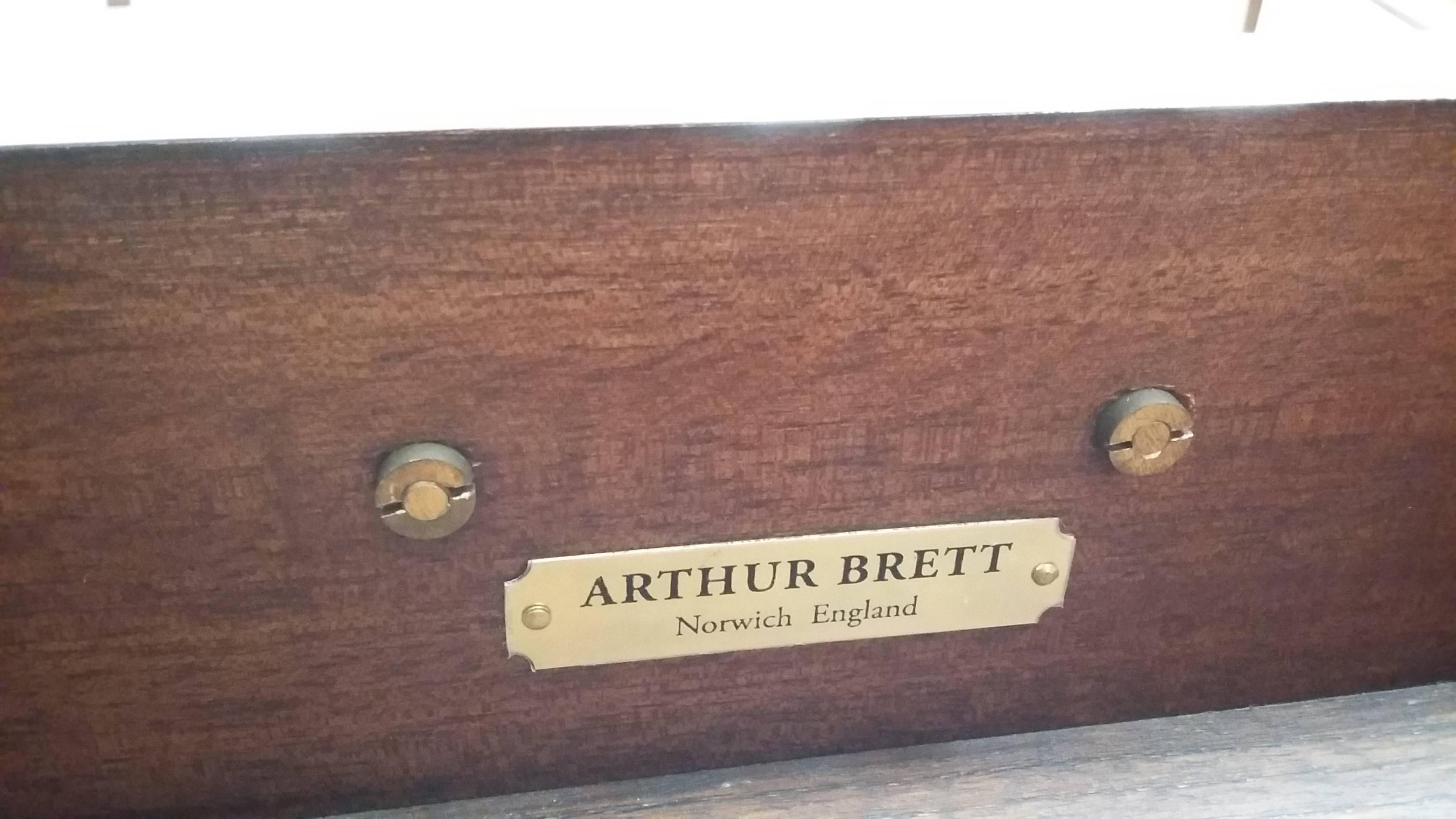 Arthur Brett Mahogany Bedside Chest of Five Drawers For Sale 1