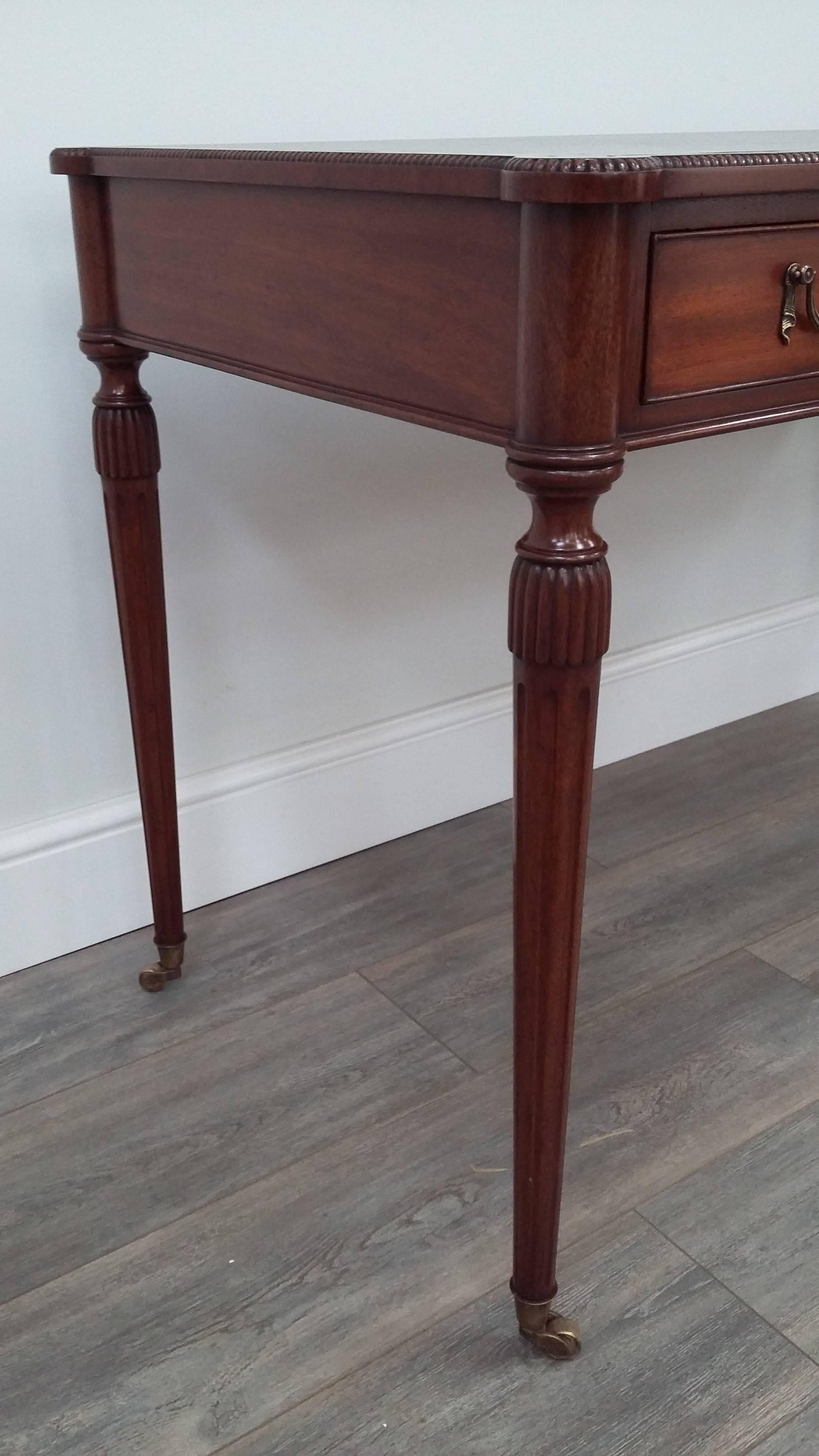 Arthur Brett Mahogany Writing Table with Leather Top For Sale 3