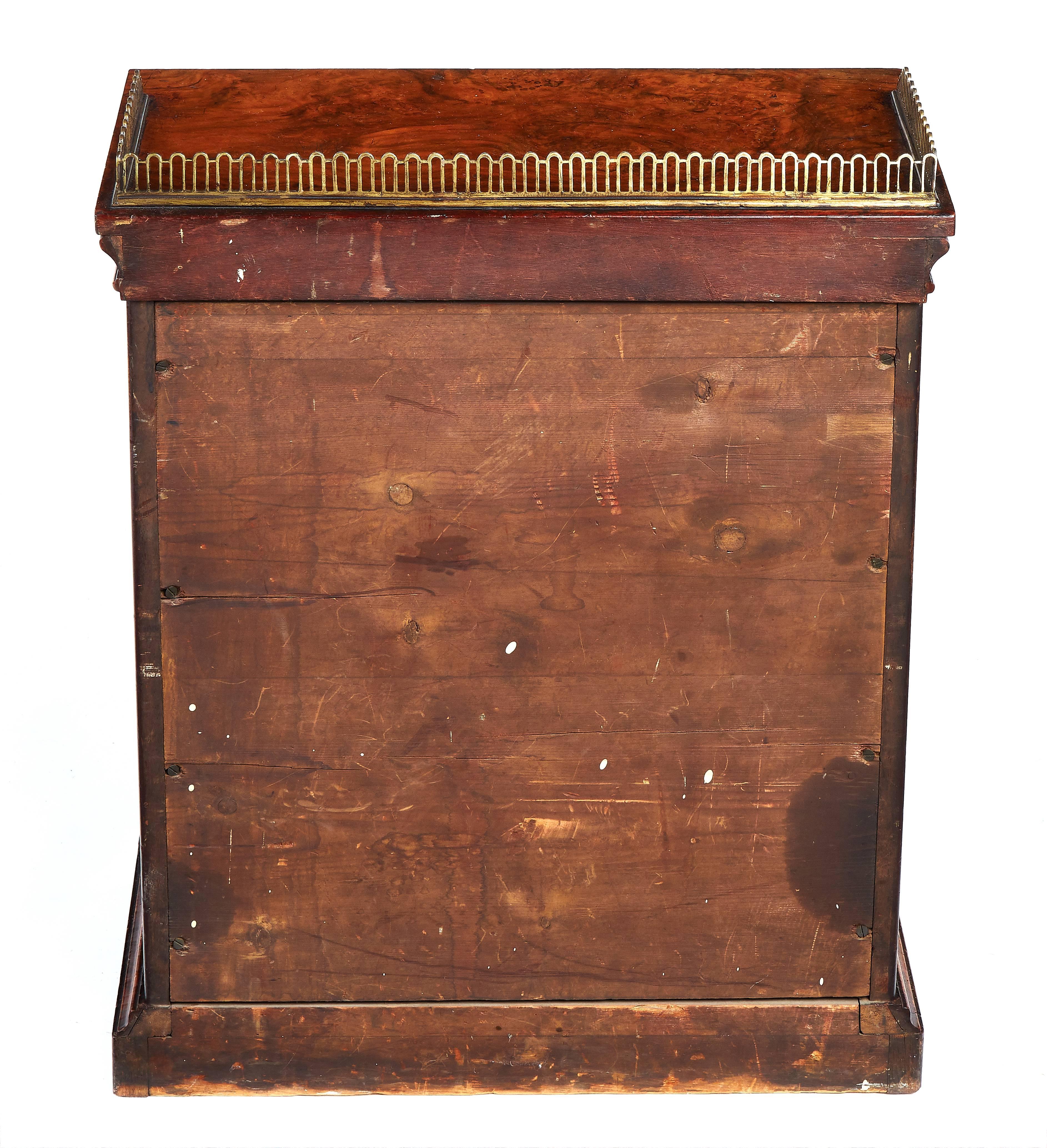 High Victorian Victorian Burr Walnut 'Wellington' Table Cabinet