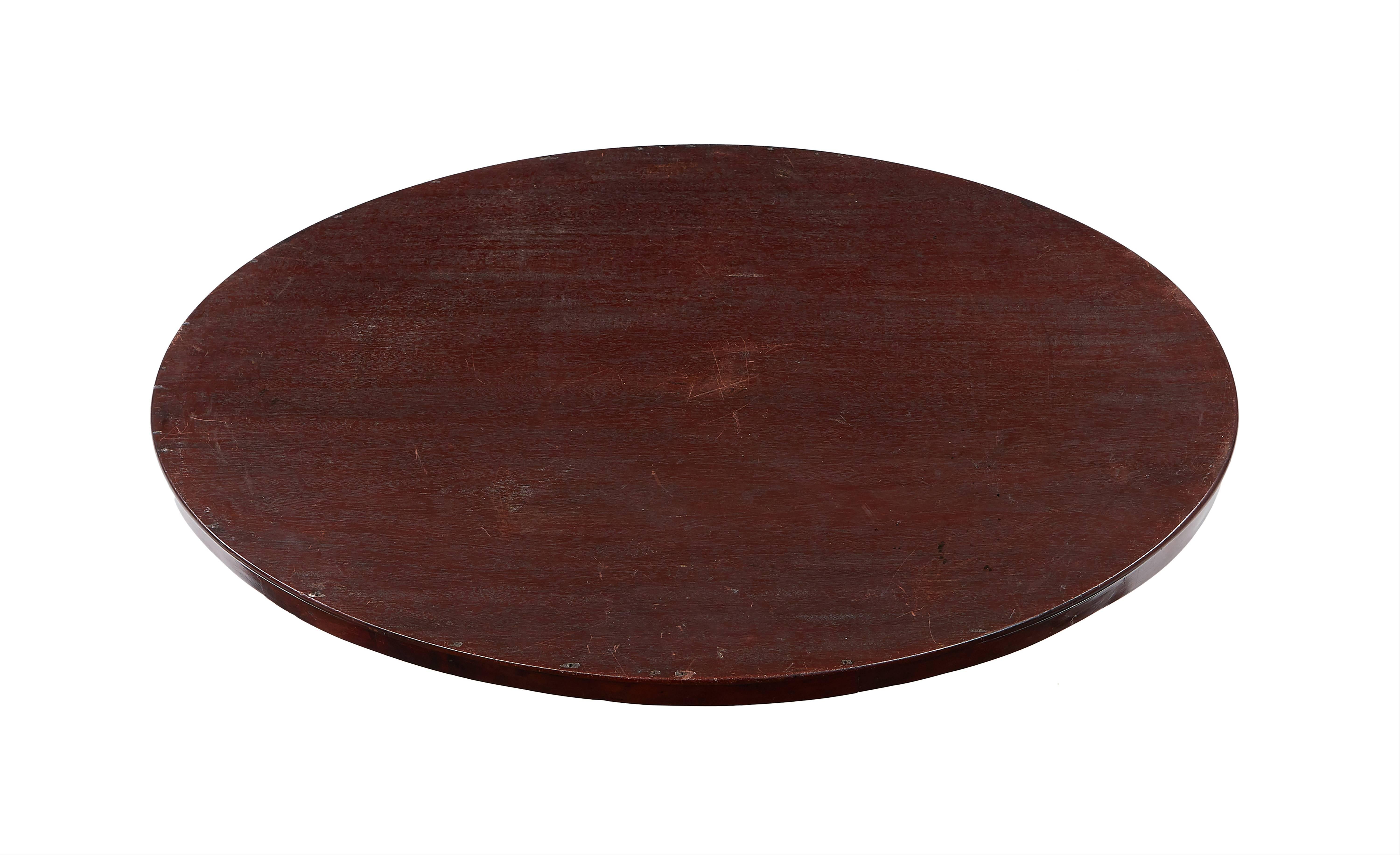 English Large George III Mahogany and Sycamore Marquetry Oval Tray