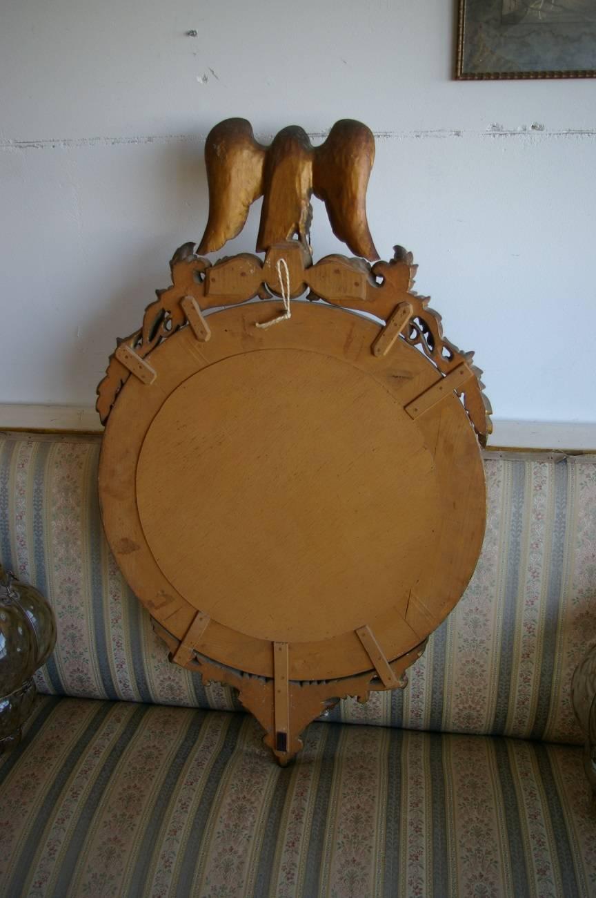 Early 20th Century Gold-Plated Eagle Mirror In Good Condition In Raalte, NL