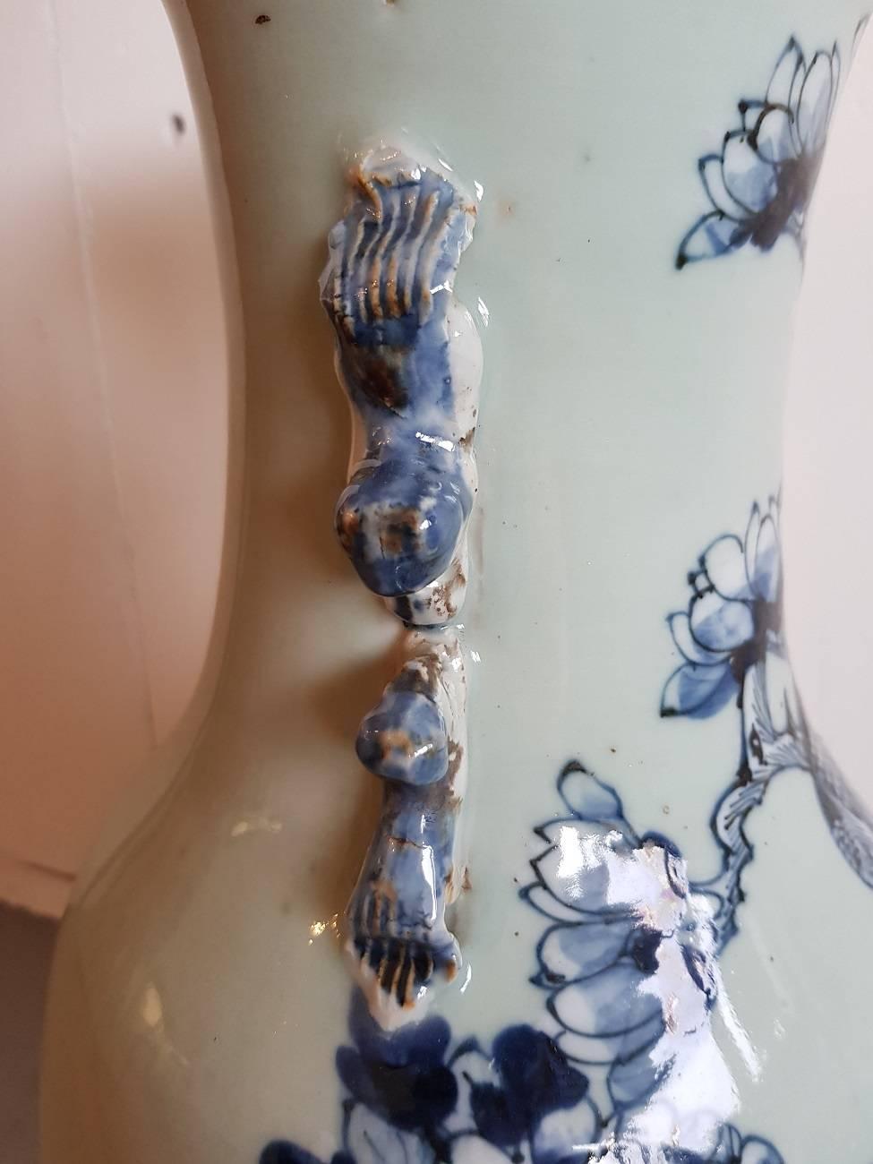 20th Century Chinese Blue and White Porcelain Vase, circa 1900