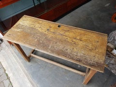 Distressed Two Person School Desk, circa 1900