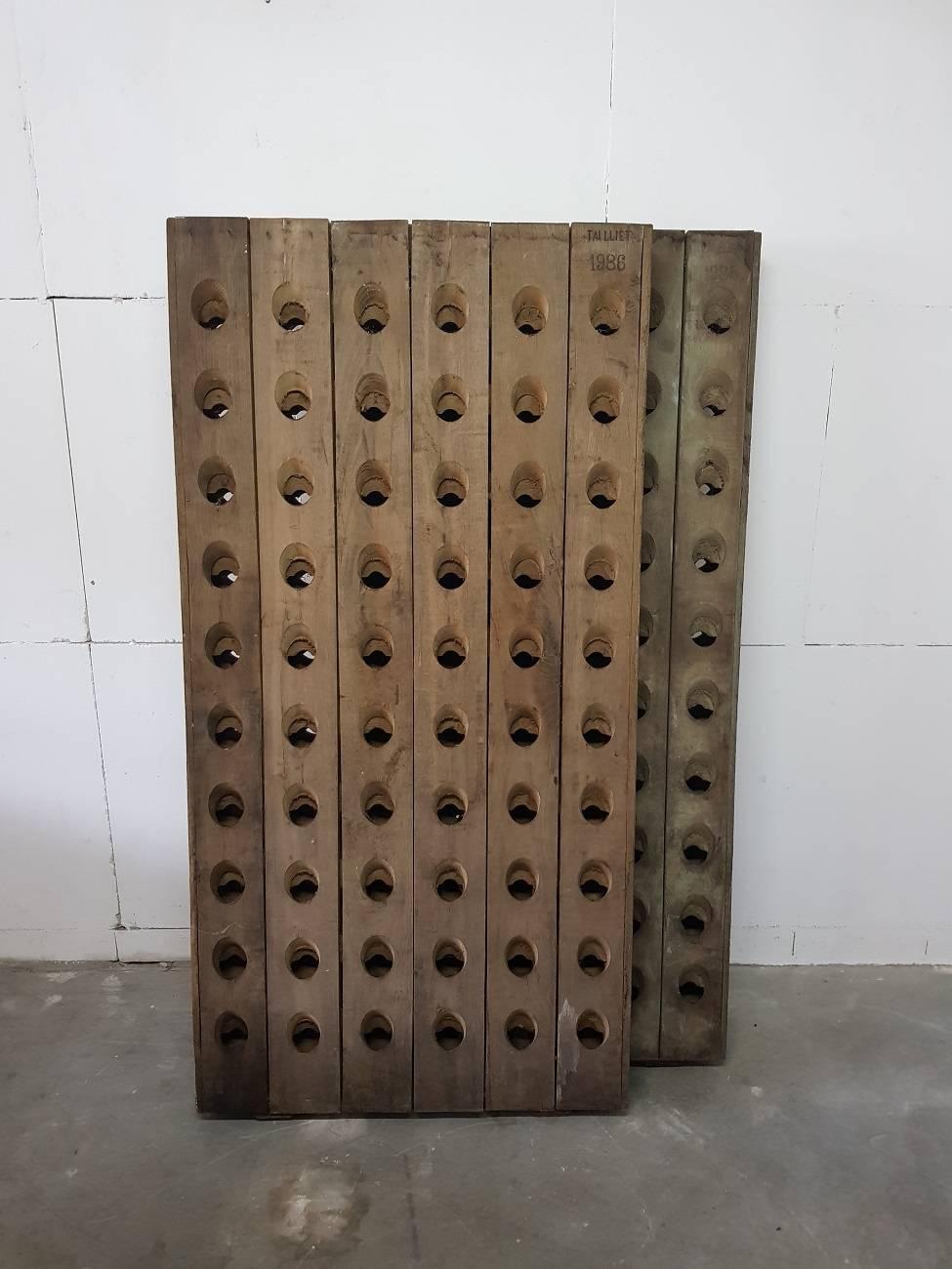 20th Century Original French Champagne Riddling Rack Made by Tailliet 1985-1986