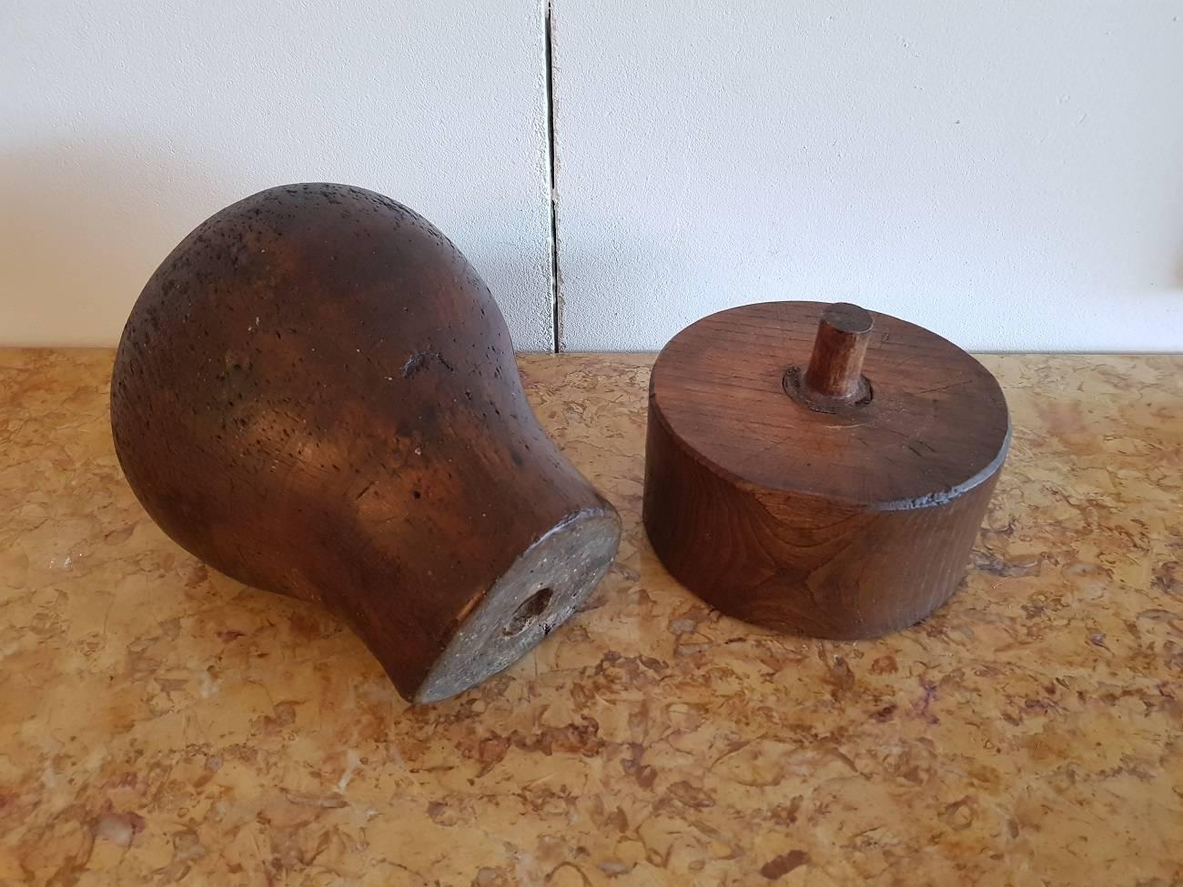 Hand-Carved 19th Century German Wig Stand