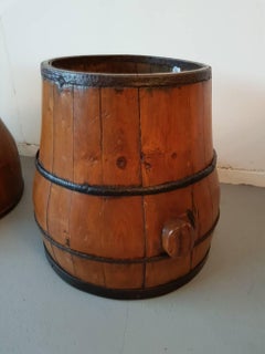 Antique Asian Wooden Barrels, circa 1900