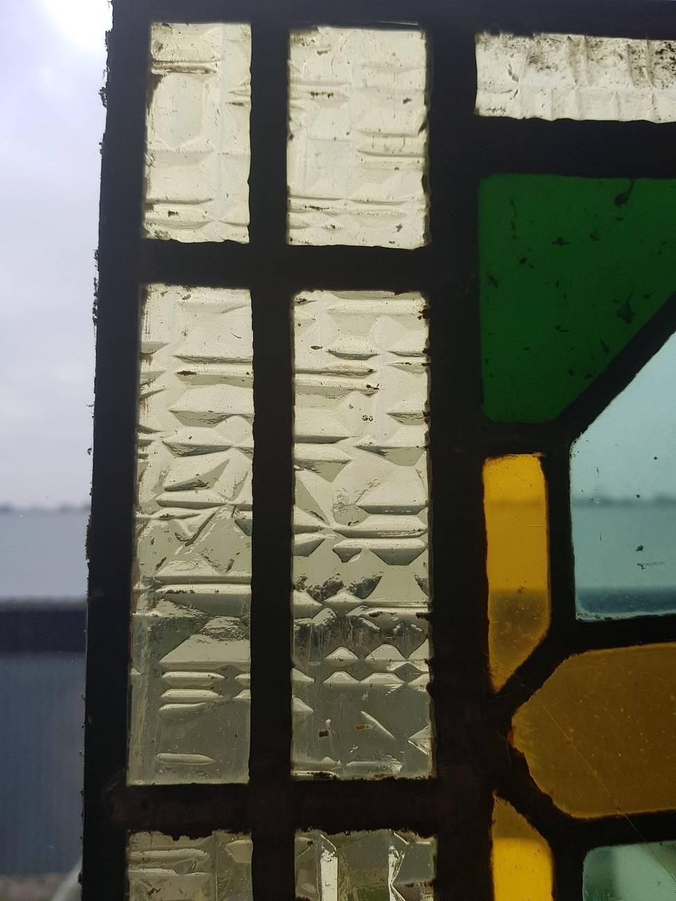 Hand-Crafted Late 19th Century Stained Glass Window from a Religious Building