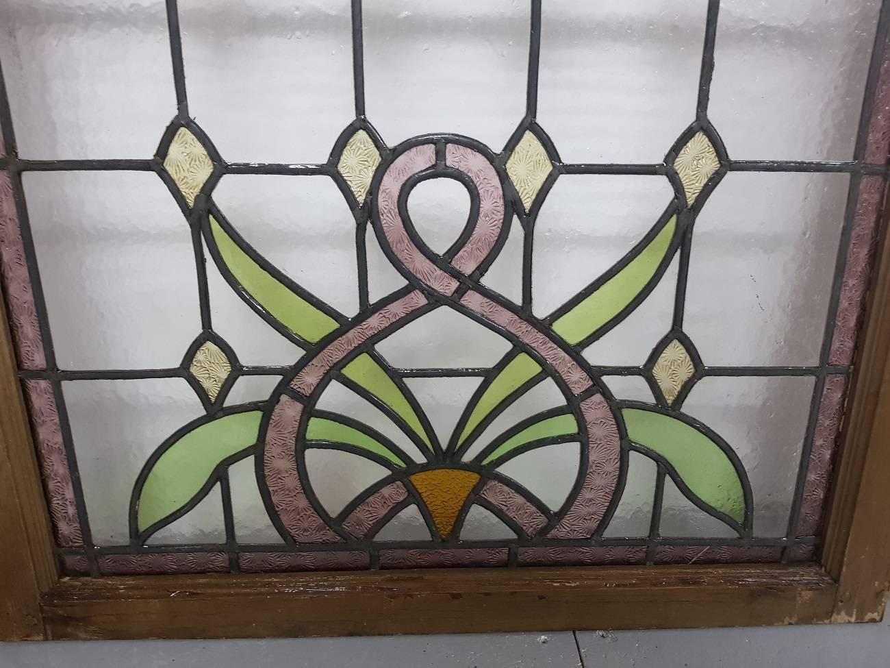 large stained glass panels