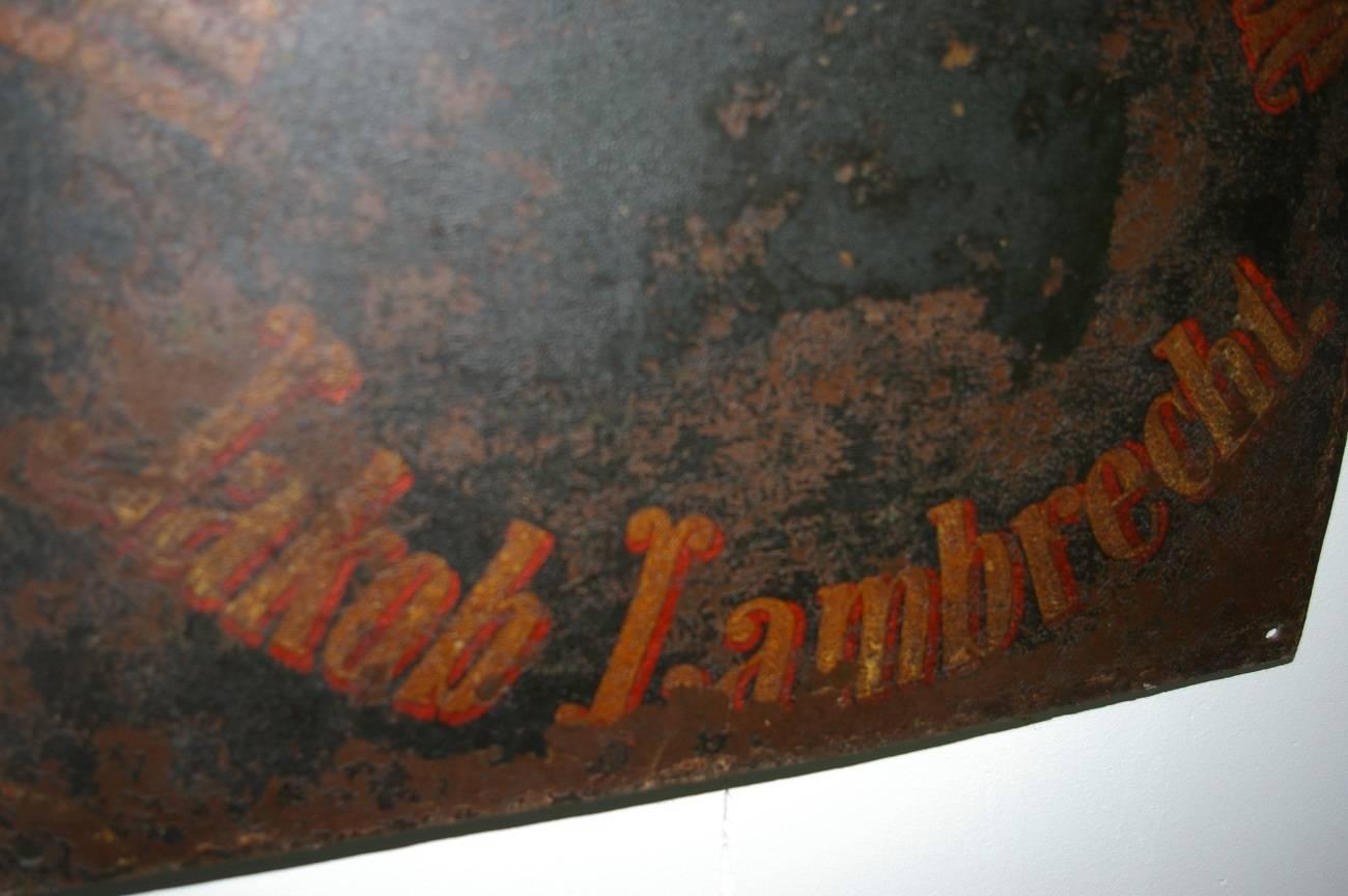 German Late 19th Century Signboard of a Blacksmith