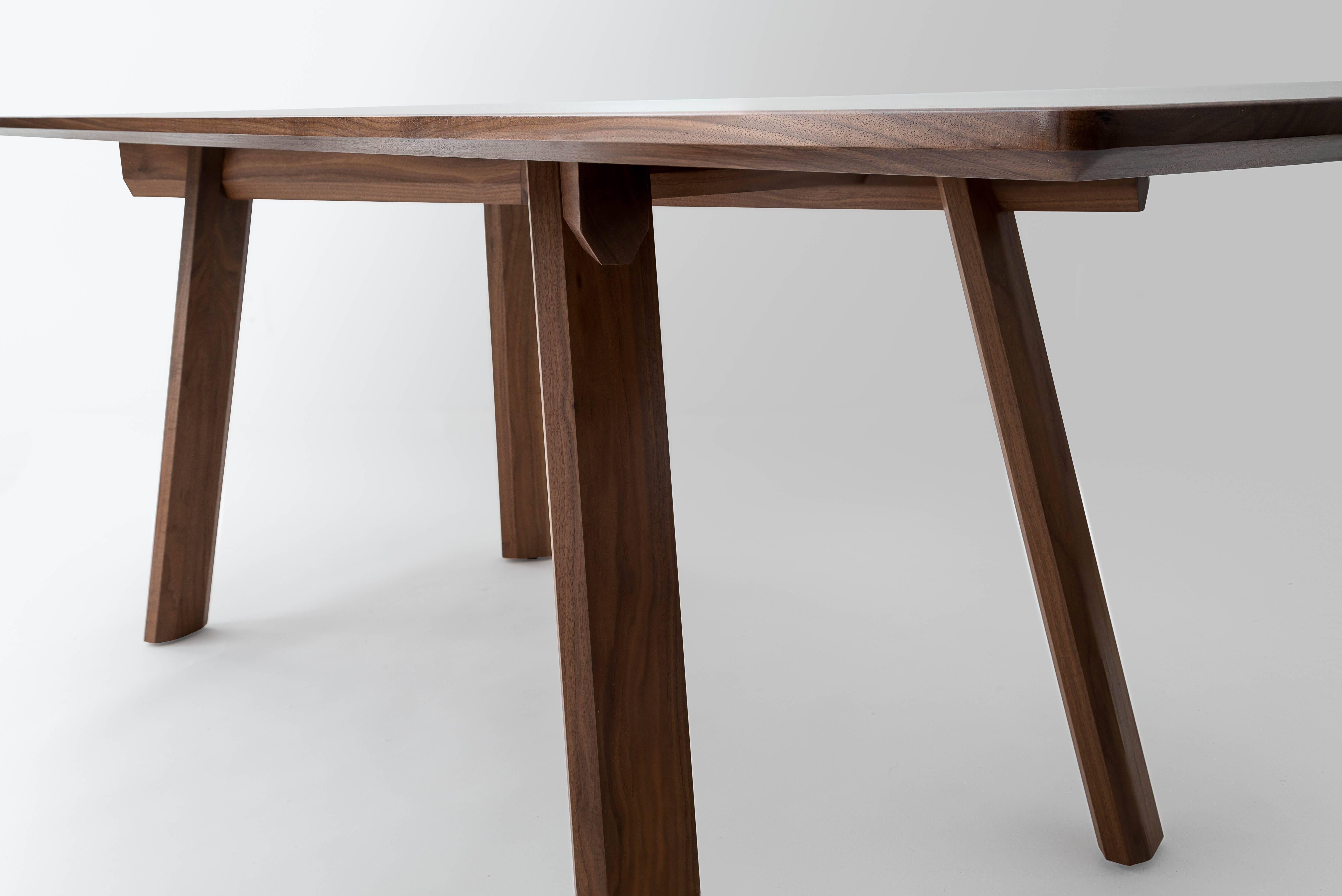 American Ripley Dining Table, Solid Walnut, Six-Eight Person, Show Sample