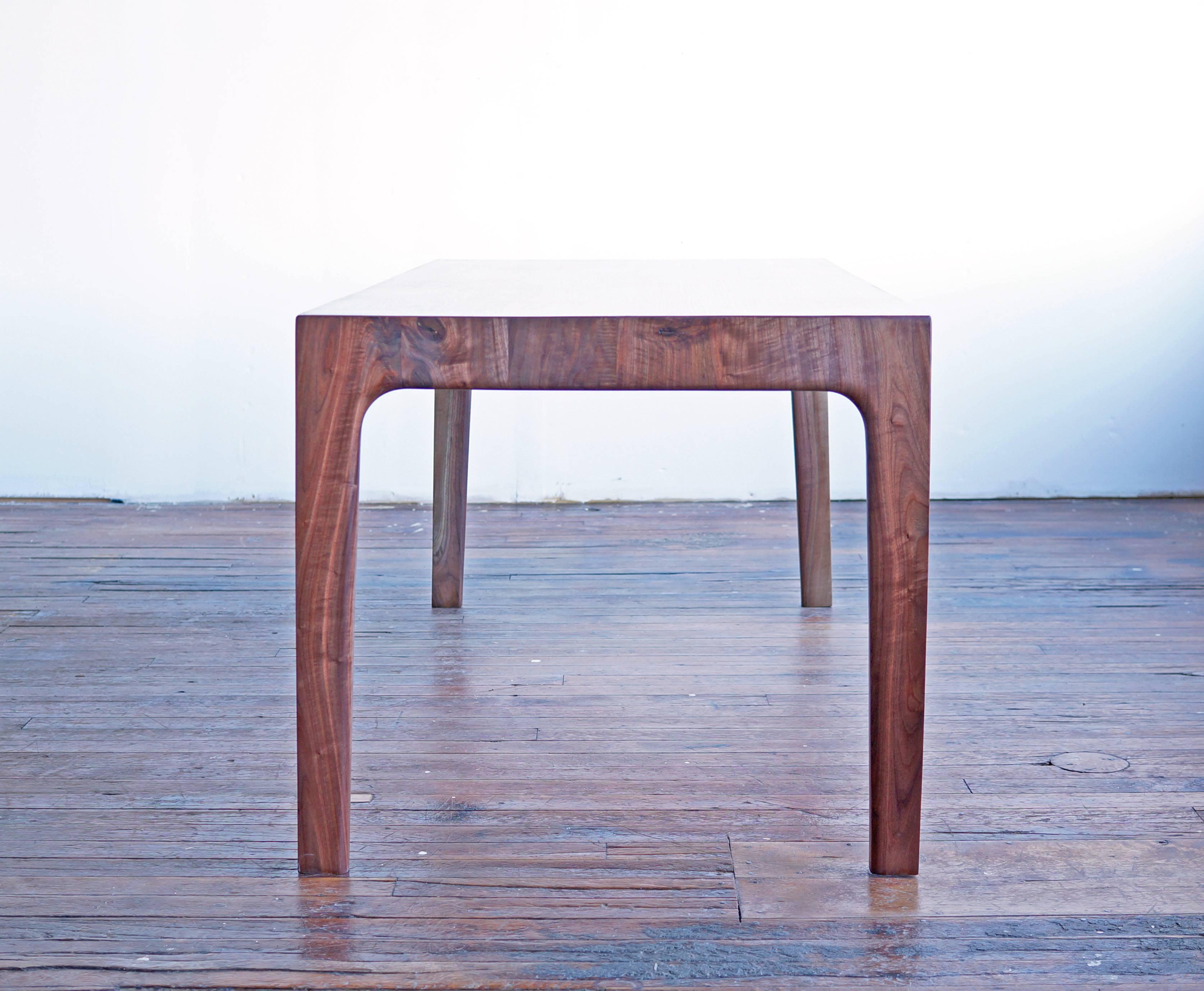 contemporary walnut dining table
