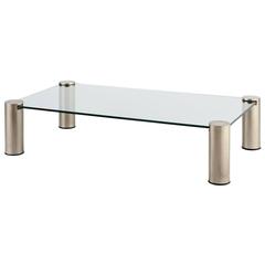 Vintage Mid-Century Belgian Chrome and Glass Coffee Table 11