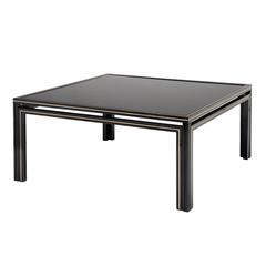 nice 1970s coffee table in brass and black lacquer at 1stdibs nice 1970s coffee table in brass and black lacquer at 1stdibs