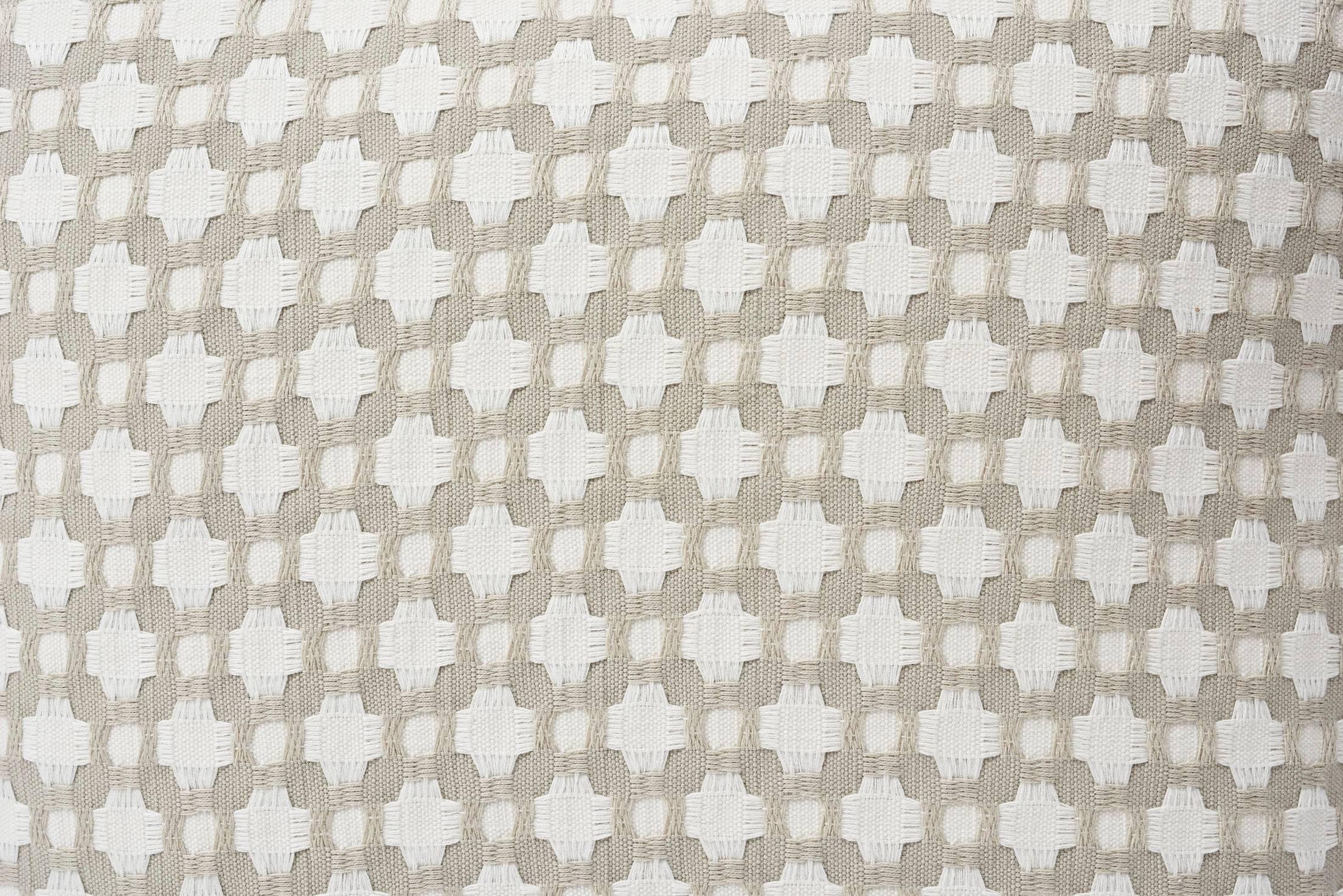Modern Schumacher Betwixt Geometric Textural Woven White Two-Sided 18