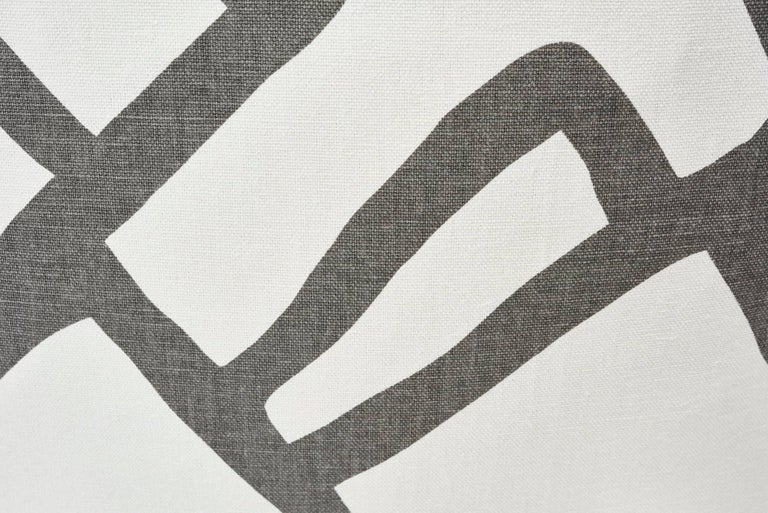 Schumacher Zimba Large Scale Graphic Print Charcoal White TwoSided