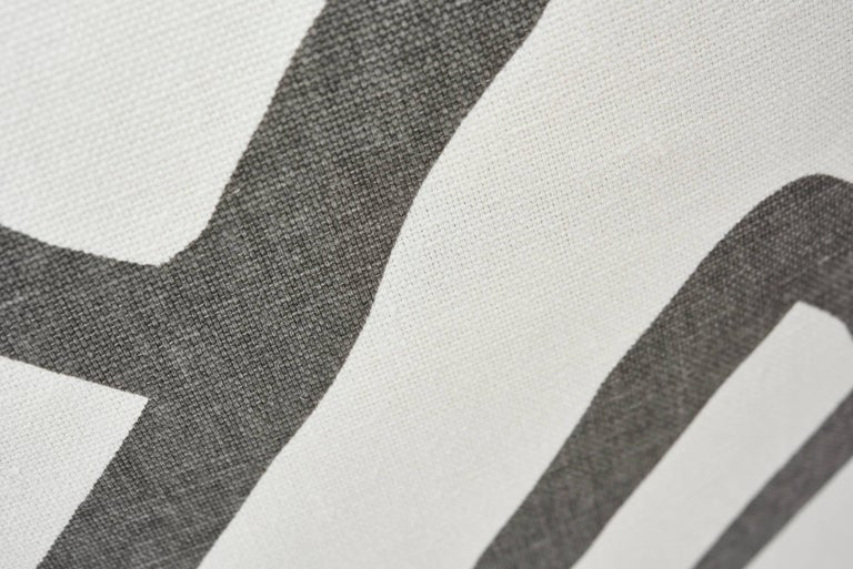 Schumacher Zimba Large Scale Graphic Print Charcoal White TwoSided