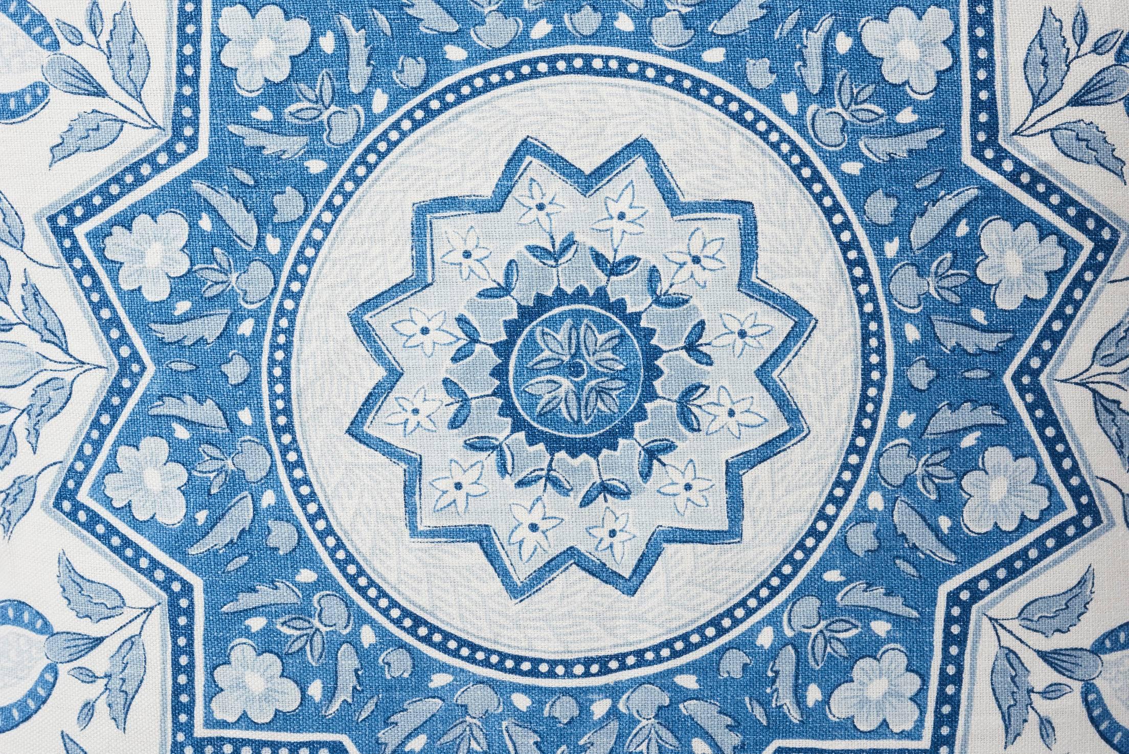 This stunning large-scale medallion evokes timeless motifs from India and Turkey for a chic, global vibe. Part of the Mark D. Sikes collection, this pattern is now featured as an exquisite decorative accent, which is sure to enliven any interior or