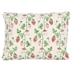 Schumacher Strawberry 16" x 12" Pillow in Grass