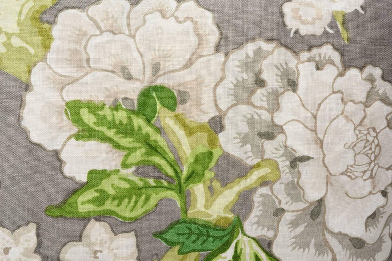 Schumacher Mary McDonald Bermuda Blossoms Slate Gray Two-Sided 18 ...