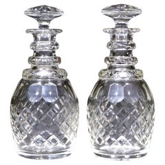 Very Good Pair of William iv Cut Glass Spirit Decanters, England circa 1835