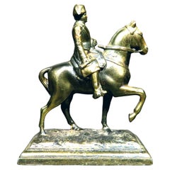 Miniature Spelter Figure of Napoleon Bonaparte on Horseback, France Circa 1920 