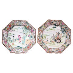 Pair of Japanese Enamelled Porcelain Cabinet Plates, Meiji Period (1868-1912)