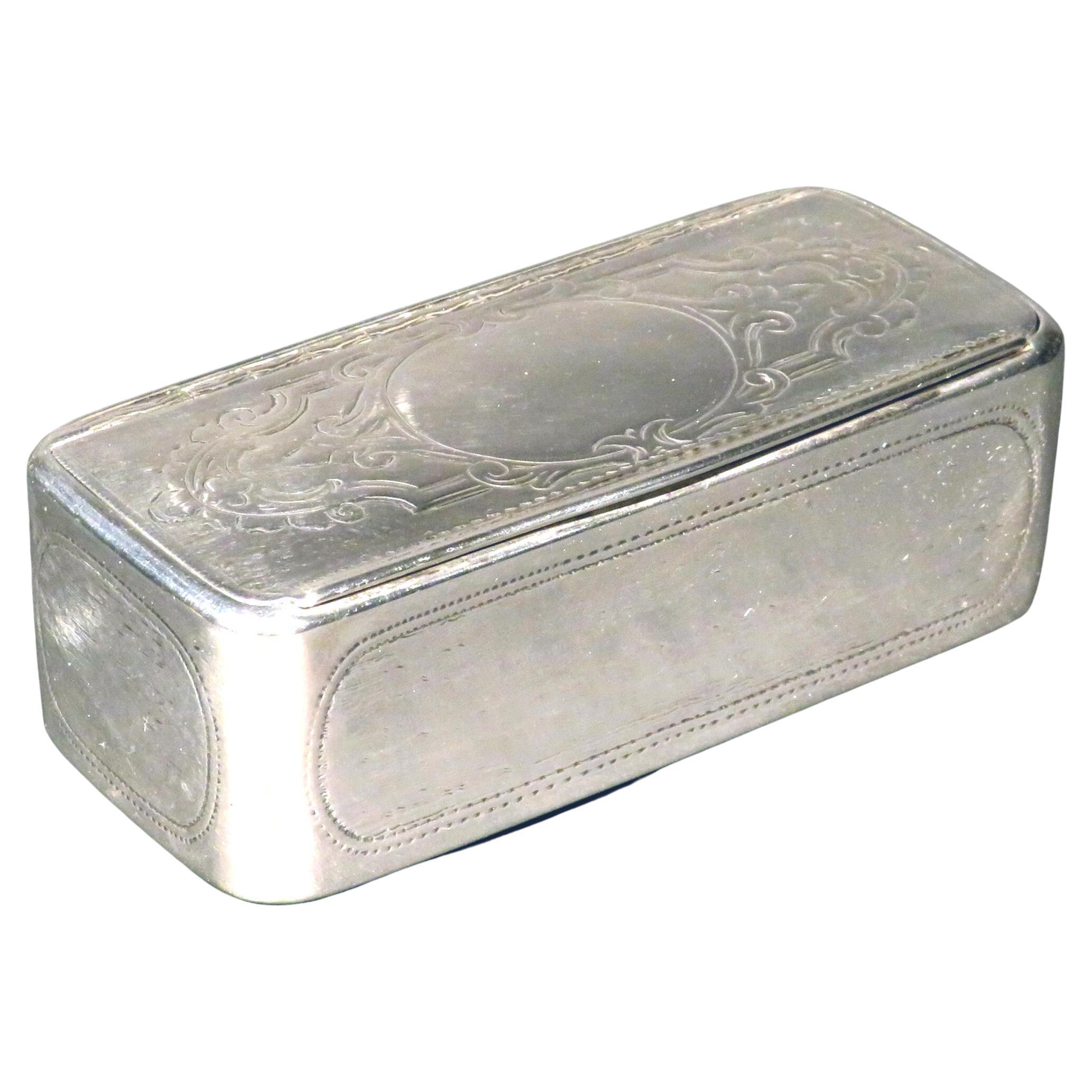 Very Good 19th Century Austrian Silver Snuff Box, Vienna, 1867