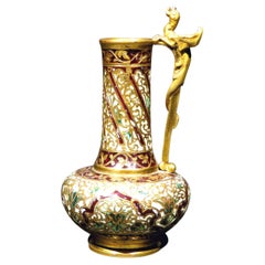 A Fine Diminutive Champlevé Enamelled Gilt Bronze Bud Vase, France Circa 1870