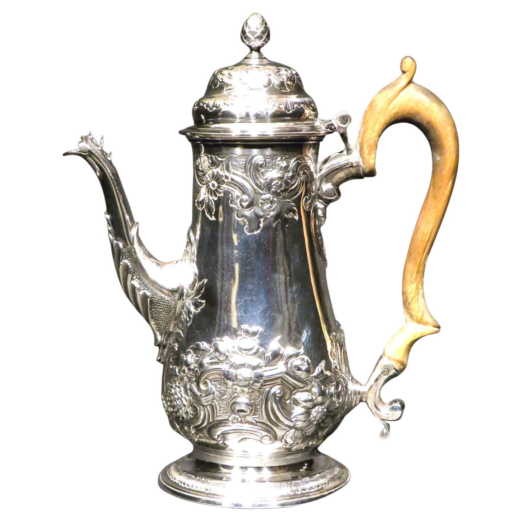 A Fine George IV Sterling Silver Coffee Pot by William Bateman 1st, London 1819