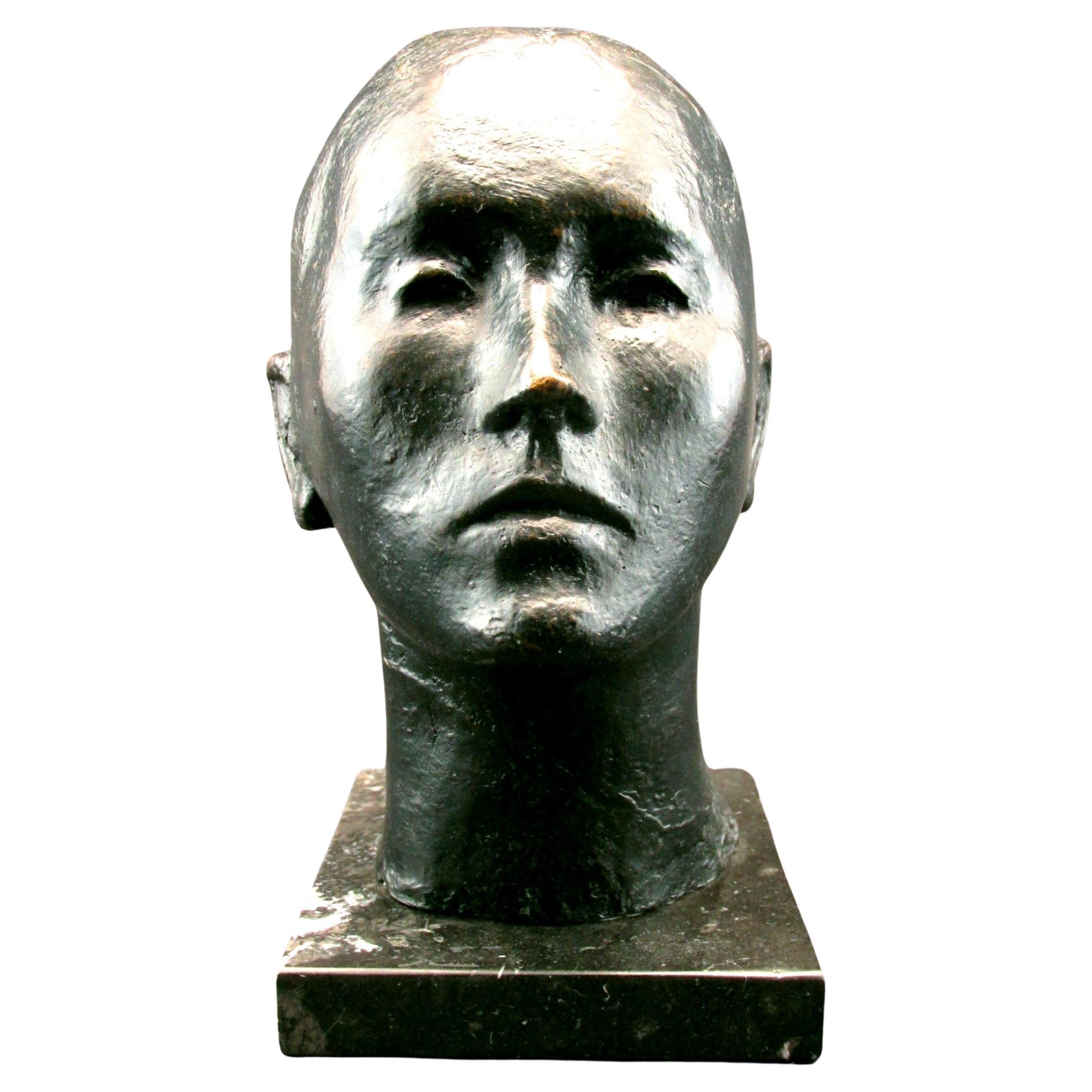 An Important Mid 20th Century Brutalist Bronze Bust By Pedro Pruna O'Cerans