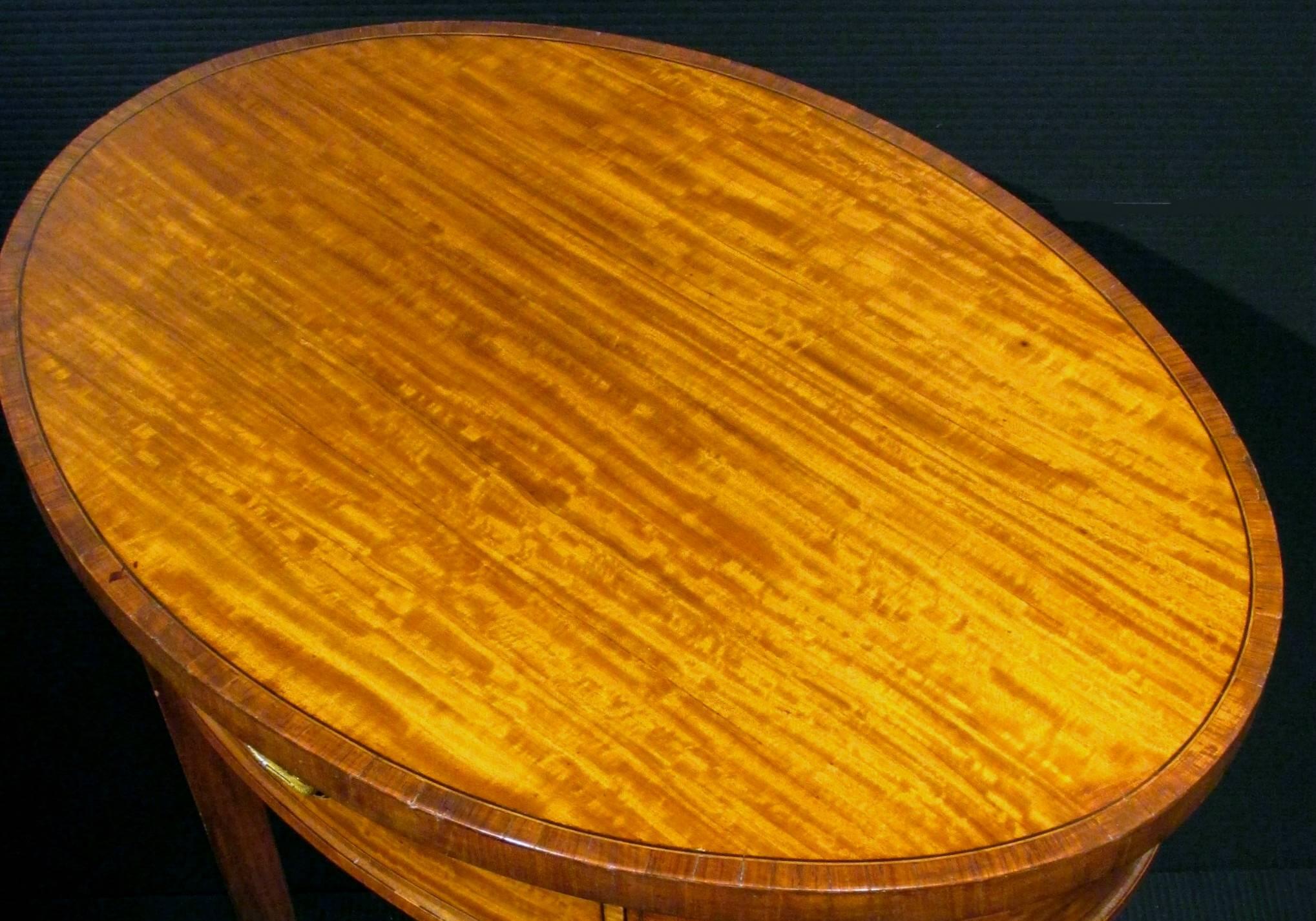 English Fine Edwardian Satinwood Occasional Table