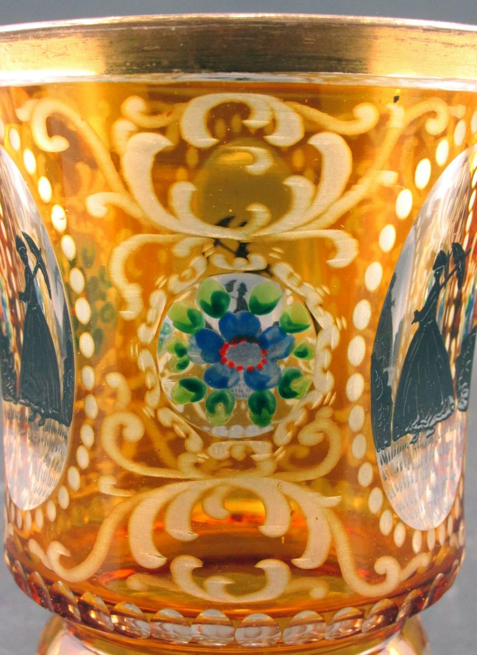 Victorian Very Good 19th Century Bohemian Enamelled Glass Beaker, Circa 1870