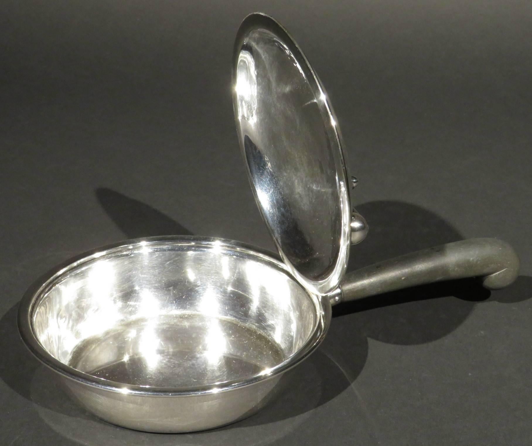 Ebonized Mid 20th Century Sterling Silver Silent Butler by Carl Poul Petersen, Circa 1960