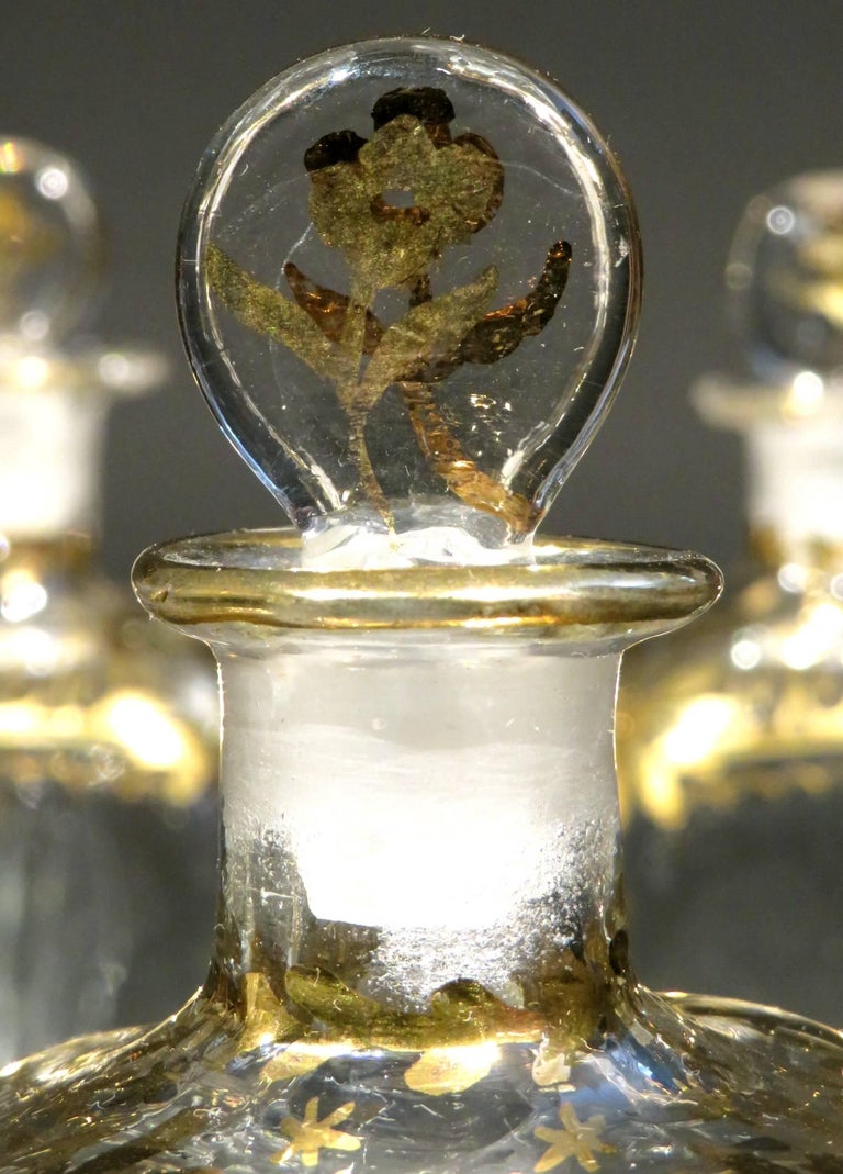 A Rare Set of Six Dutch Colonial ‘Gujarat’ Glass Decanters, India Circa