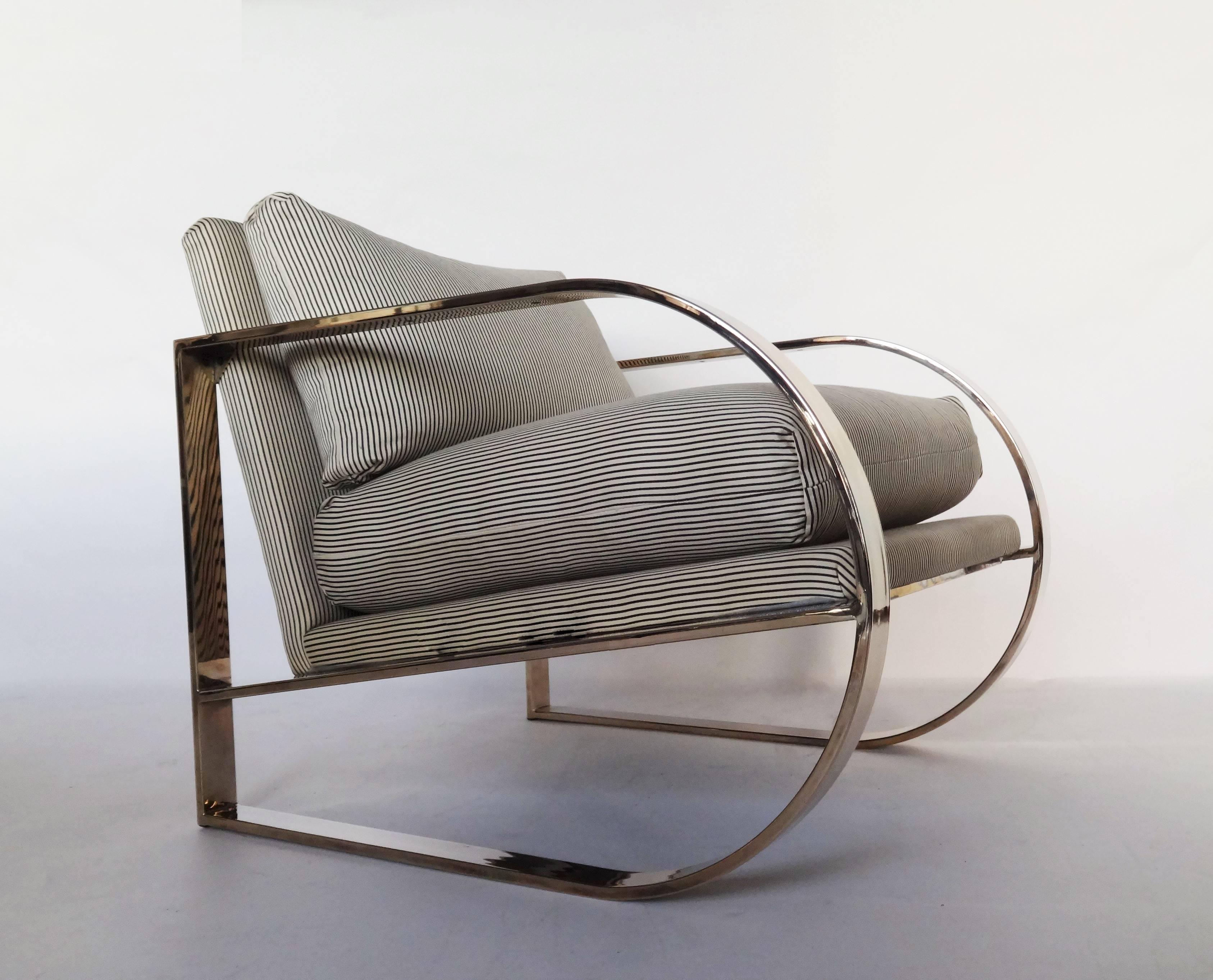 American Geometric Form Lounge Chair by John Mascheroni for Swaim Originals For Sale