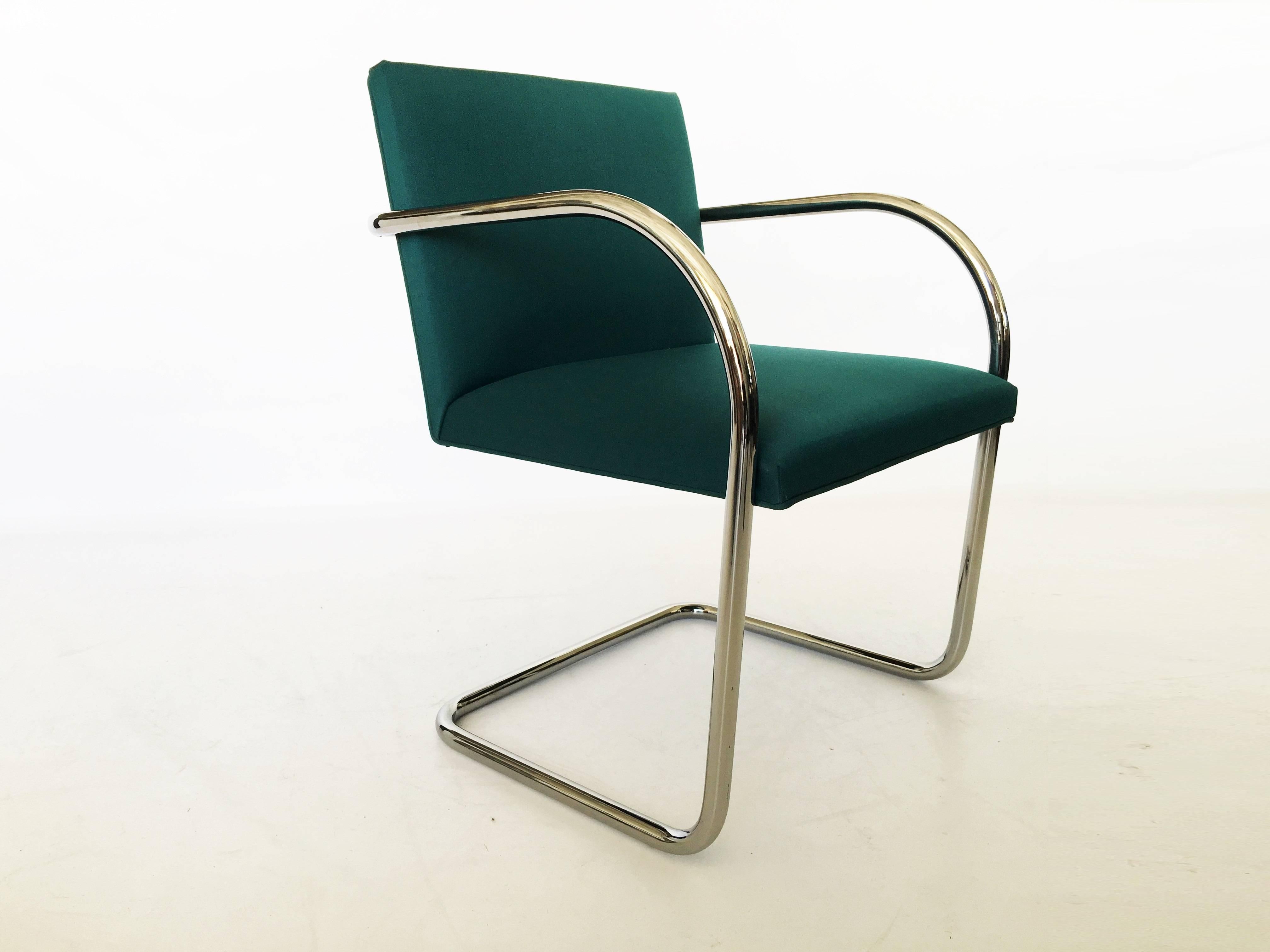 Mid-Century Modern Set of Ten Mies van der Rohe Tubular Brno Chairs by Knoll
