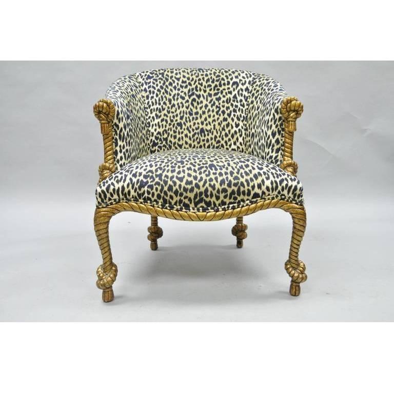 leopard print chair and ottoman