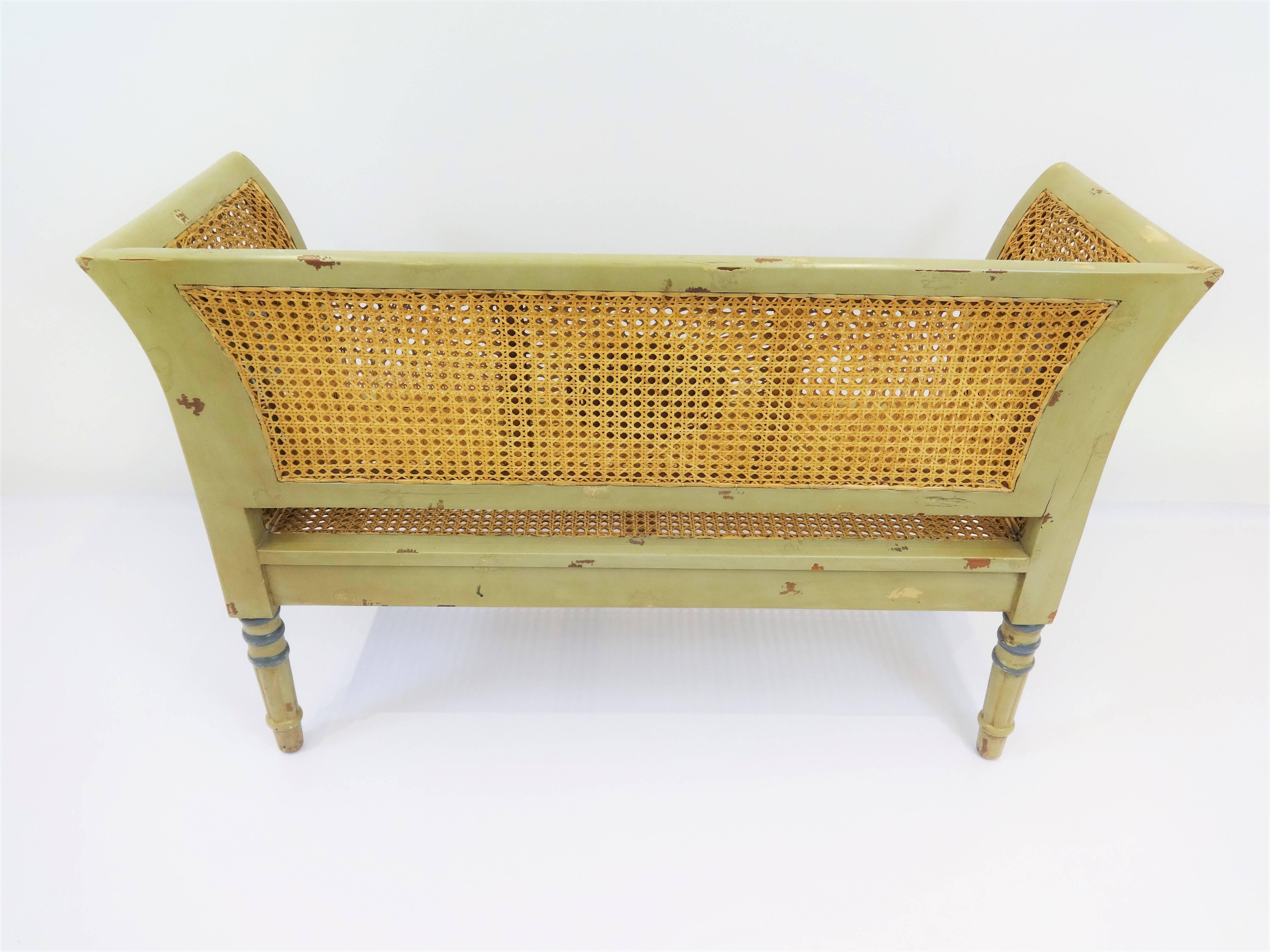 Regency Style Painted Bench 1