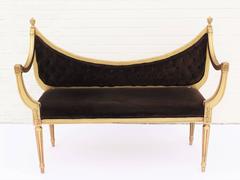 French Jansen Style Upholstered Bench