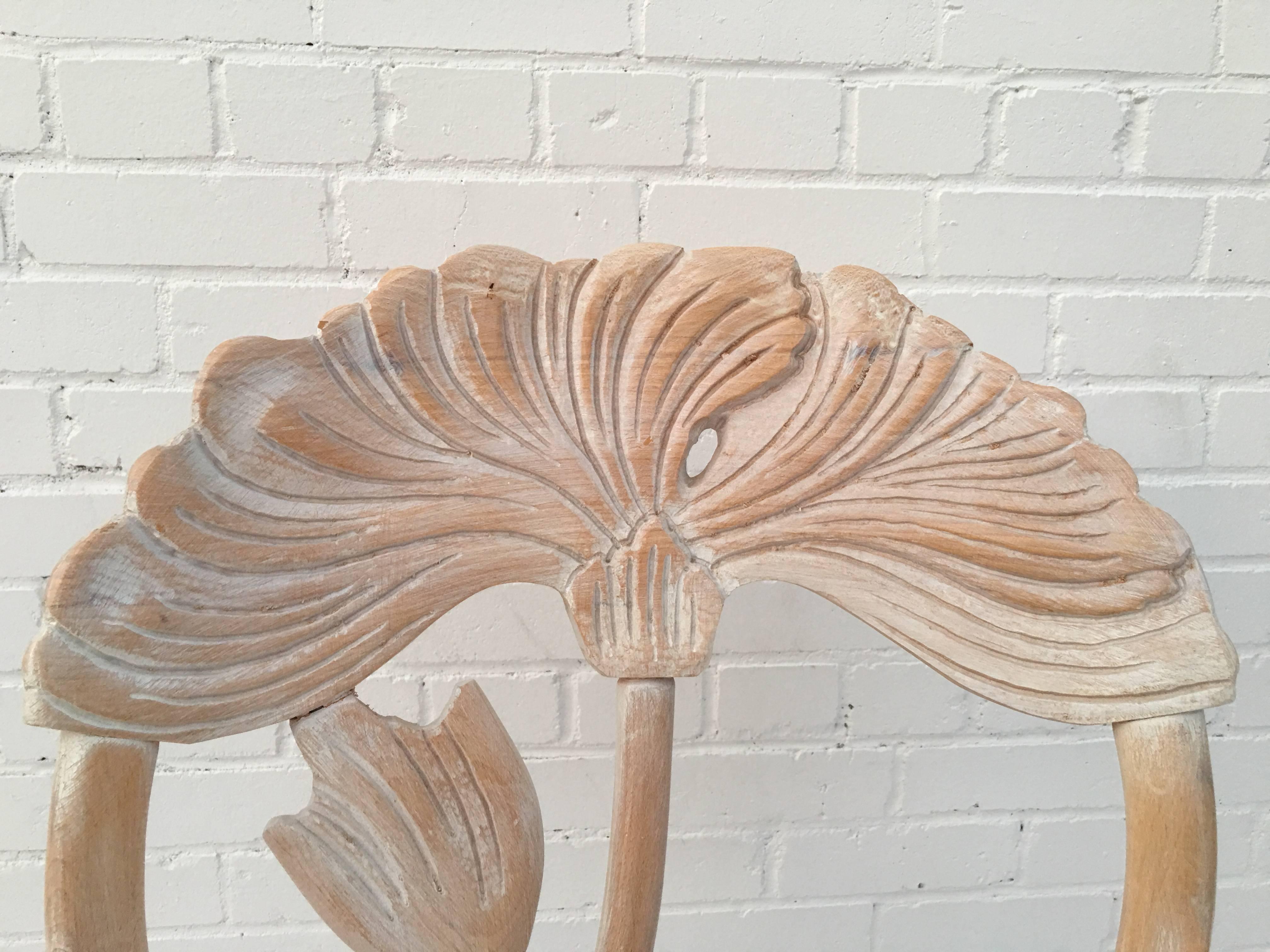 Six Floral Carved Dining Chairs in the Manner of Phyllis Morris For Sale 1