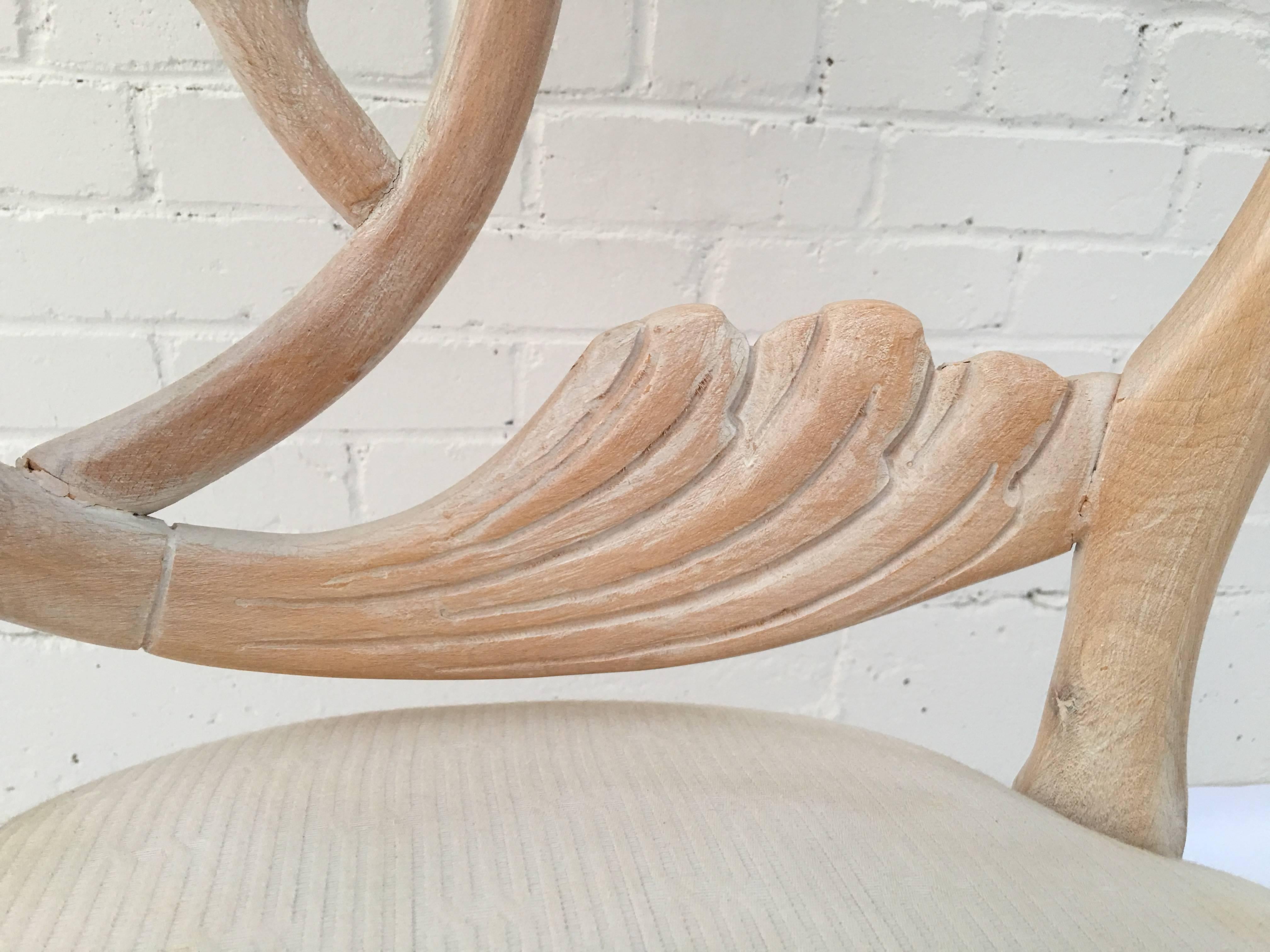 Six Floral Carved Dining Chairs in the Manner of Phyllis Morris For Sale 2