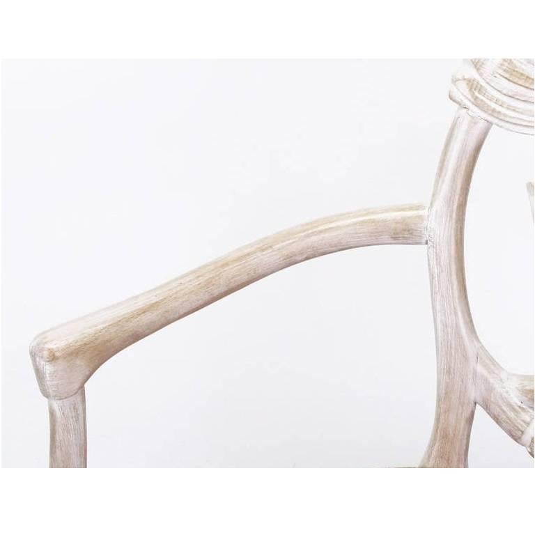 Six Floral Carved Dining Chairs in the Manner of Phyllis Morris For Sale 3