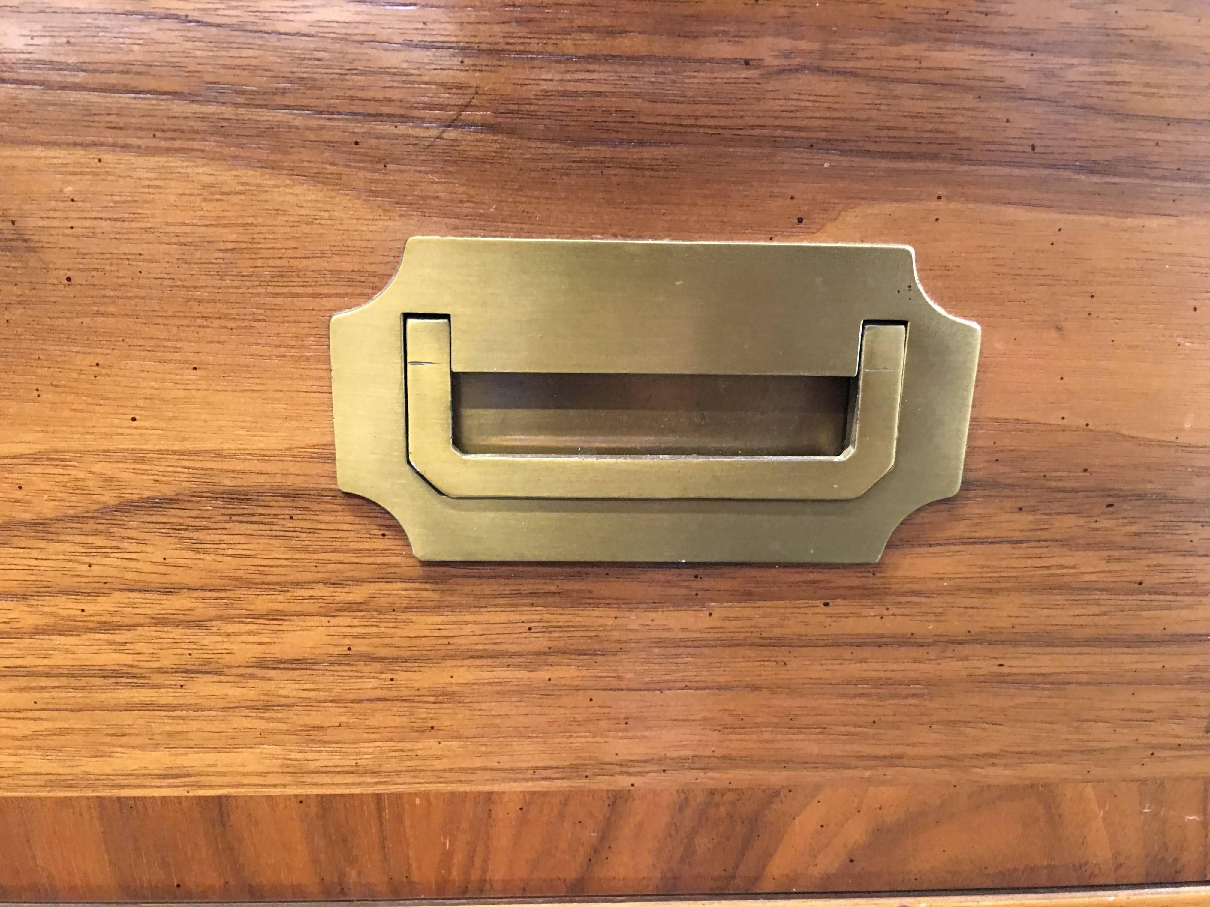 Pair Milling Road Campaign Style Bachelors Chests by Baker at 1stDibs