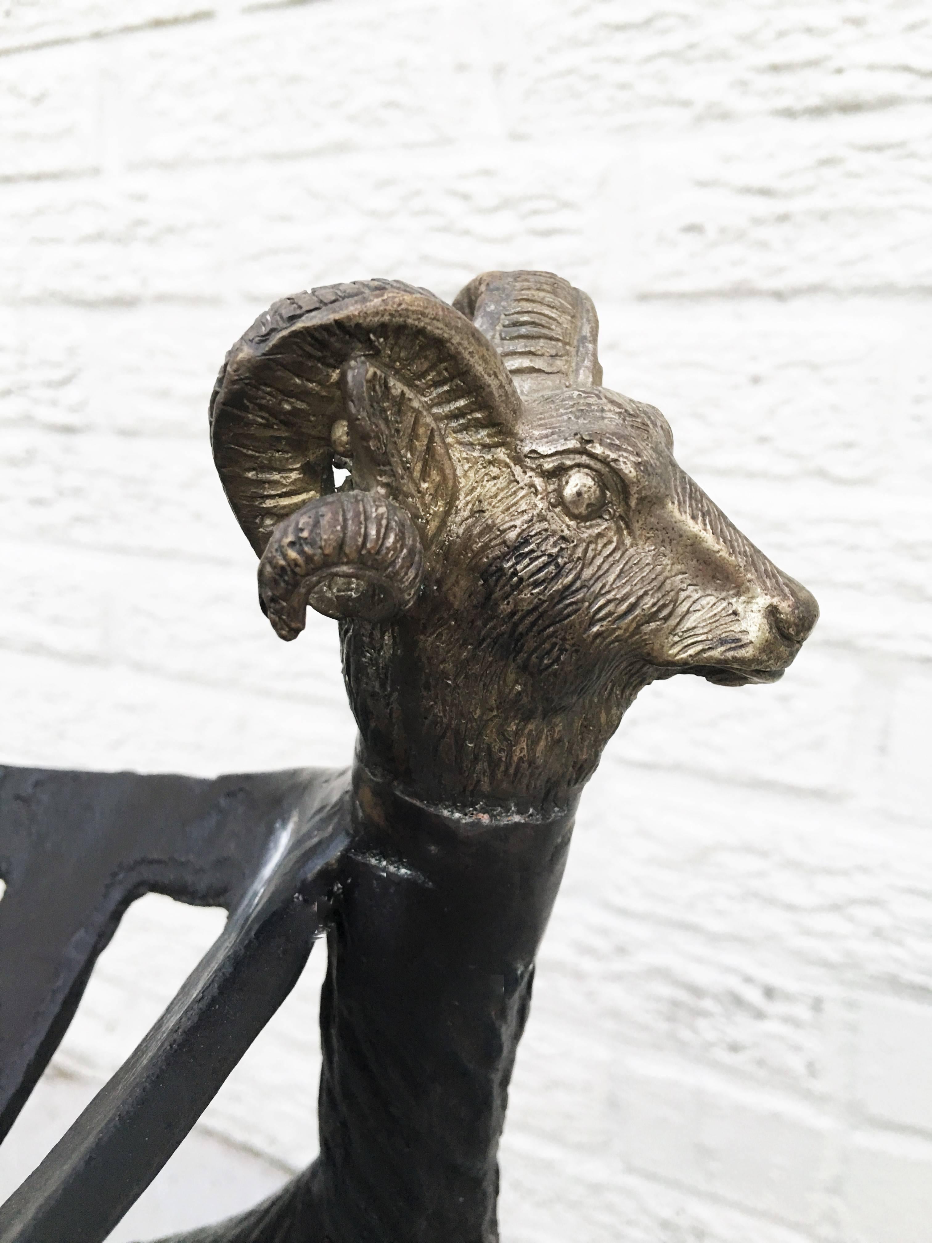 forged rams head