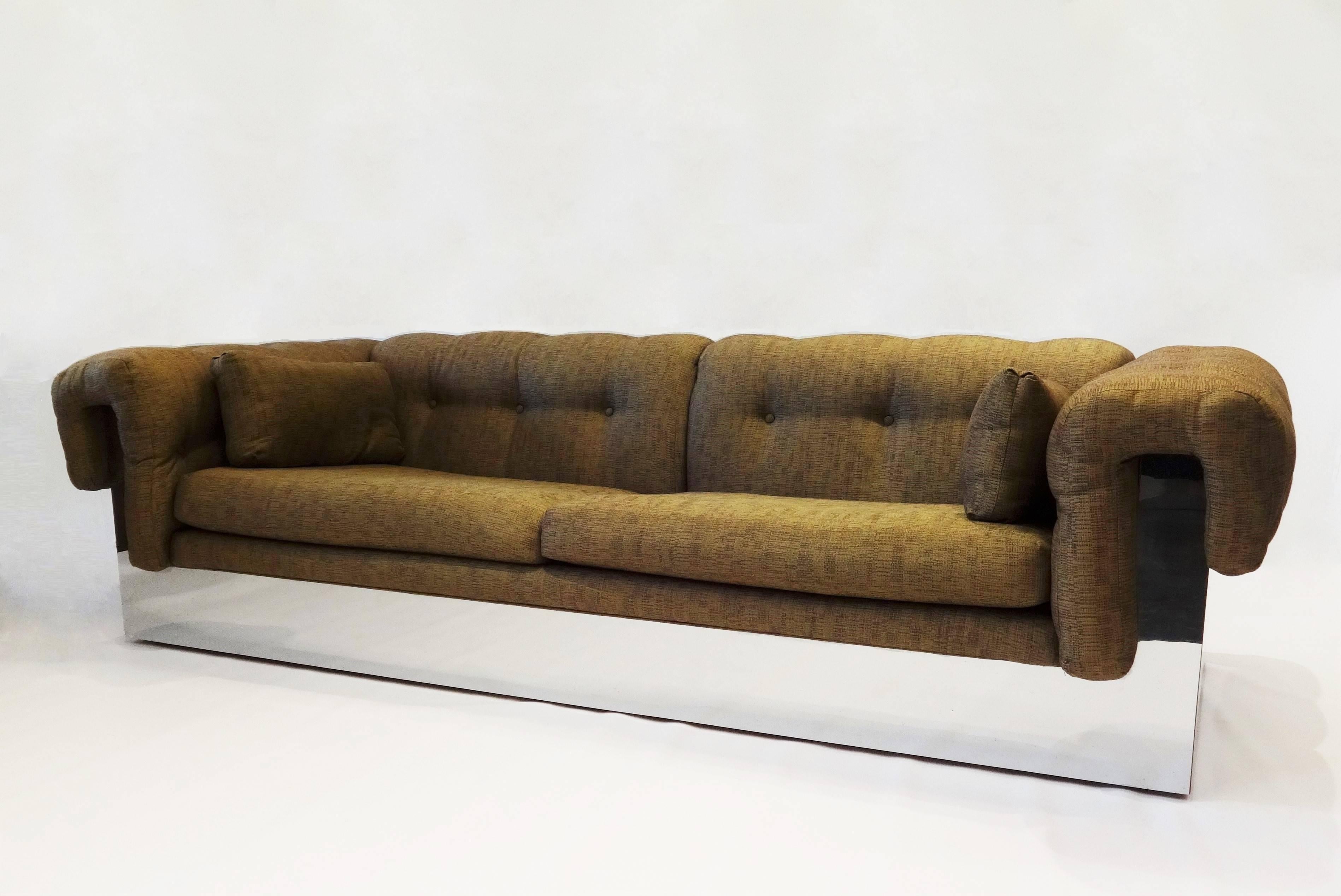 milo baughman style sofa