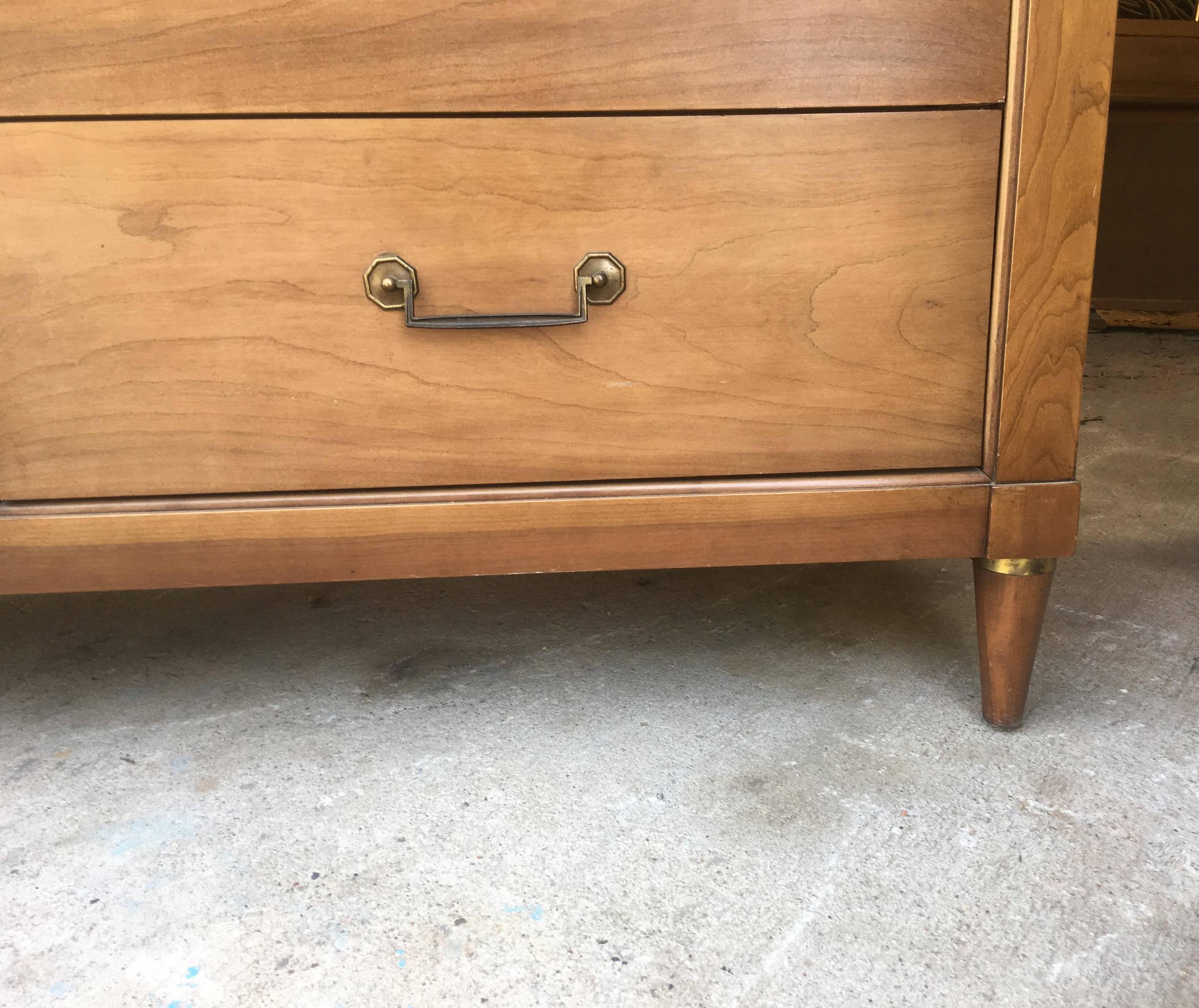 Wood Mid-Century Modern Three-Drawer Bachelor Chest/Commode by Century Furniture