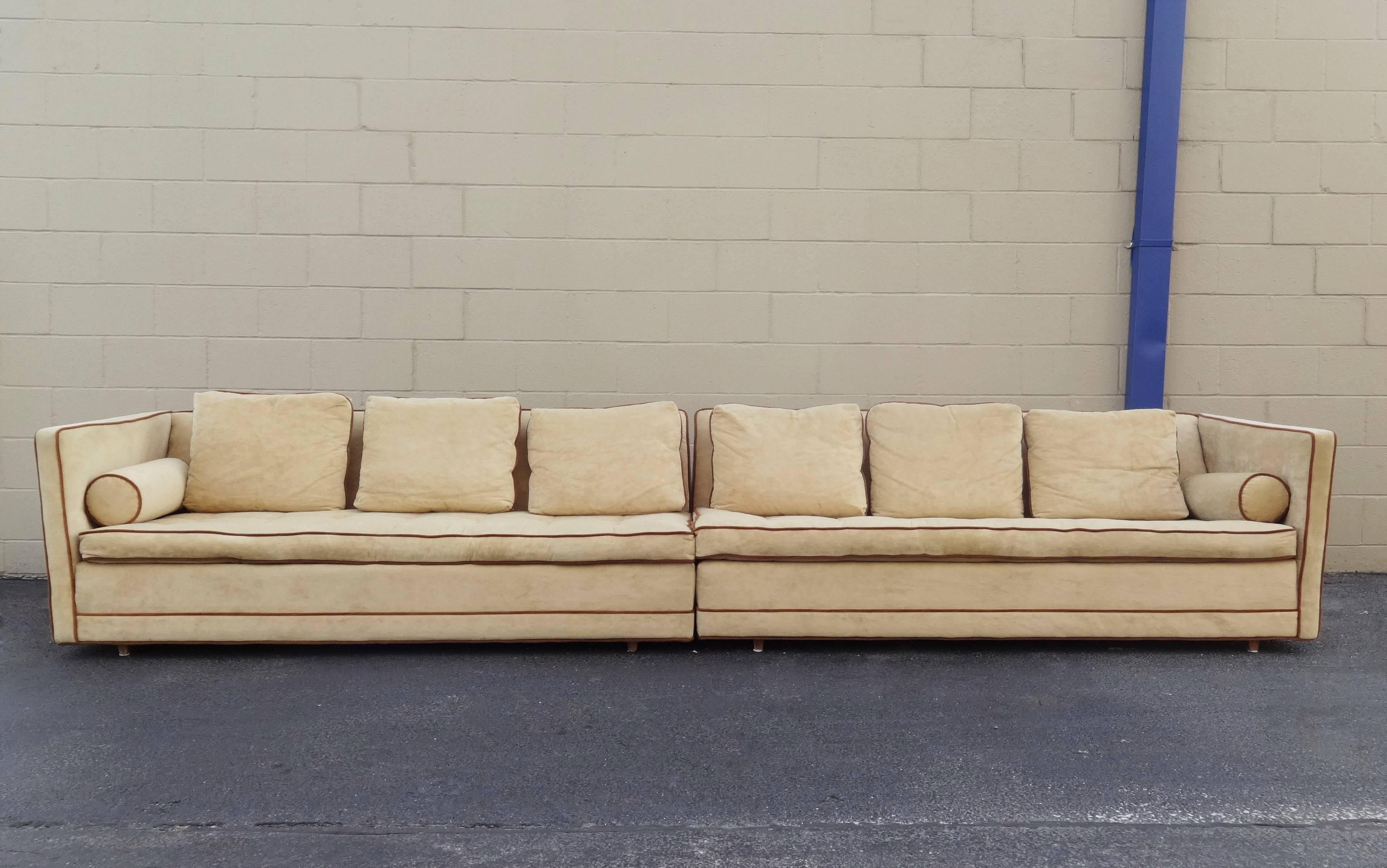 Modern Stunning Two-Piece Harvey Probber Sectional Sofa For Sale
