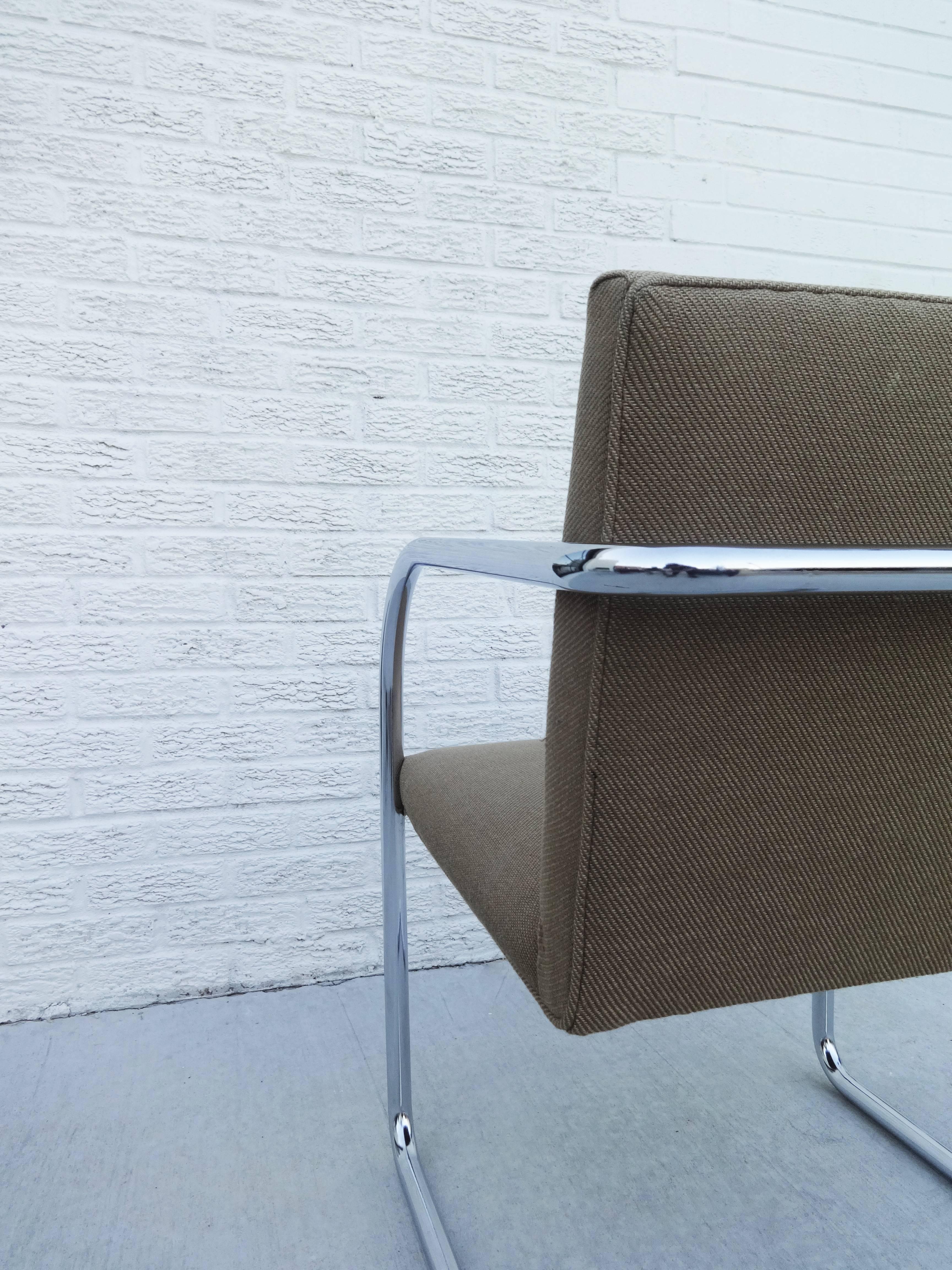 Set of Six Mies Van Der Rohe Tubular Brno Chairs by Knoll 1
