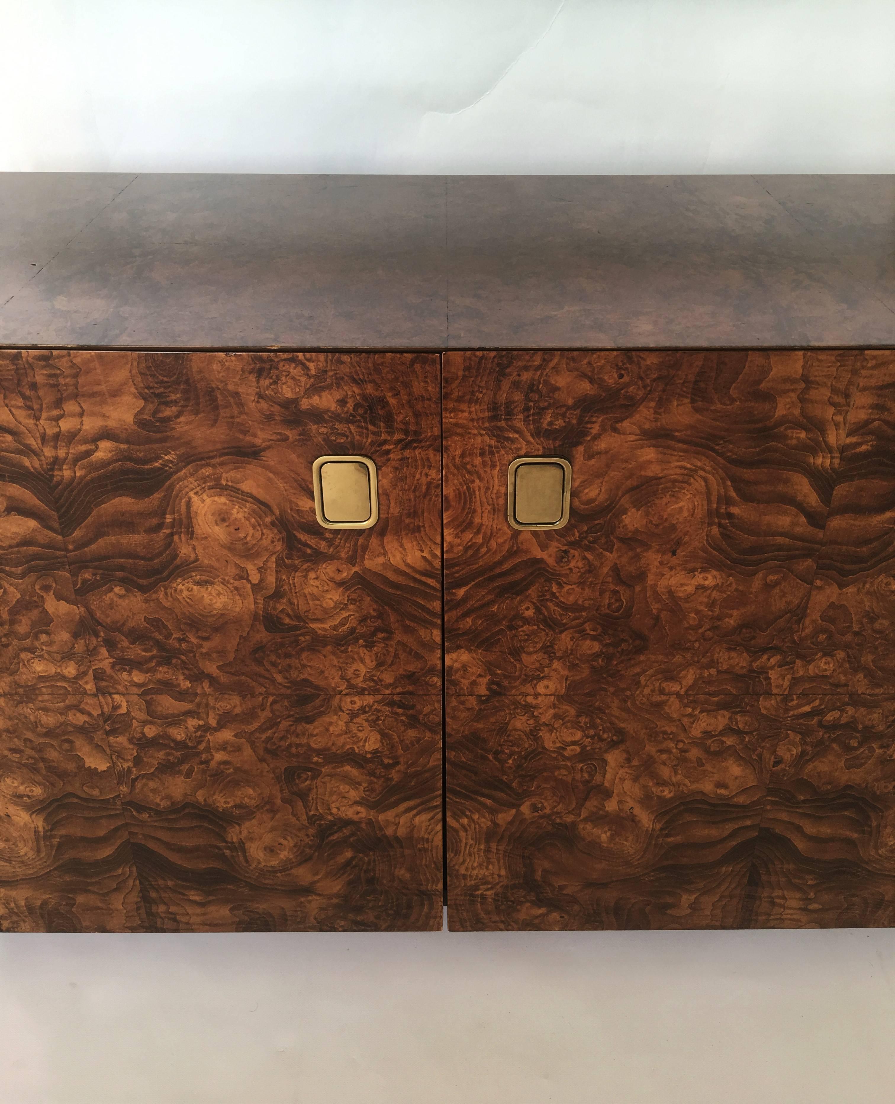 Burl Wood and Brass Sideboard by Century Furniture Company For Sale at ...
