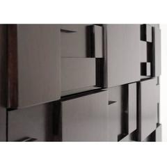 Lacquered Brutalist Tall Cabinet or Chest by Lane Furniture